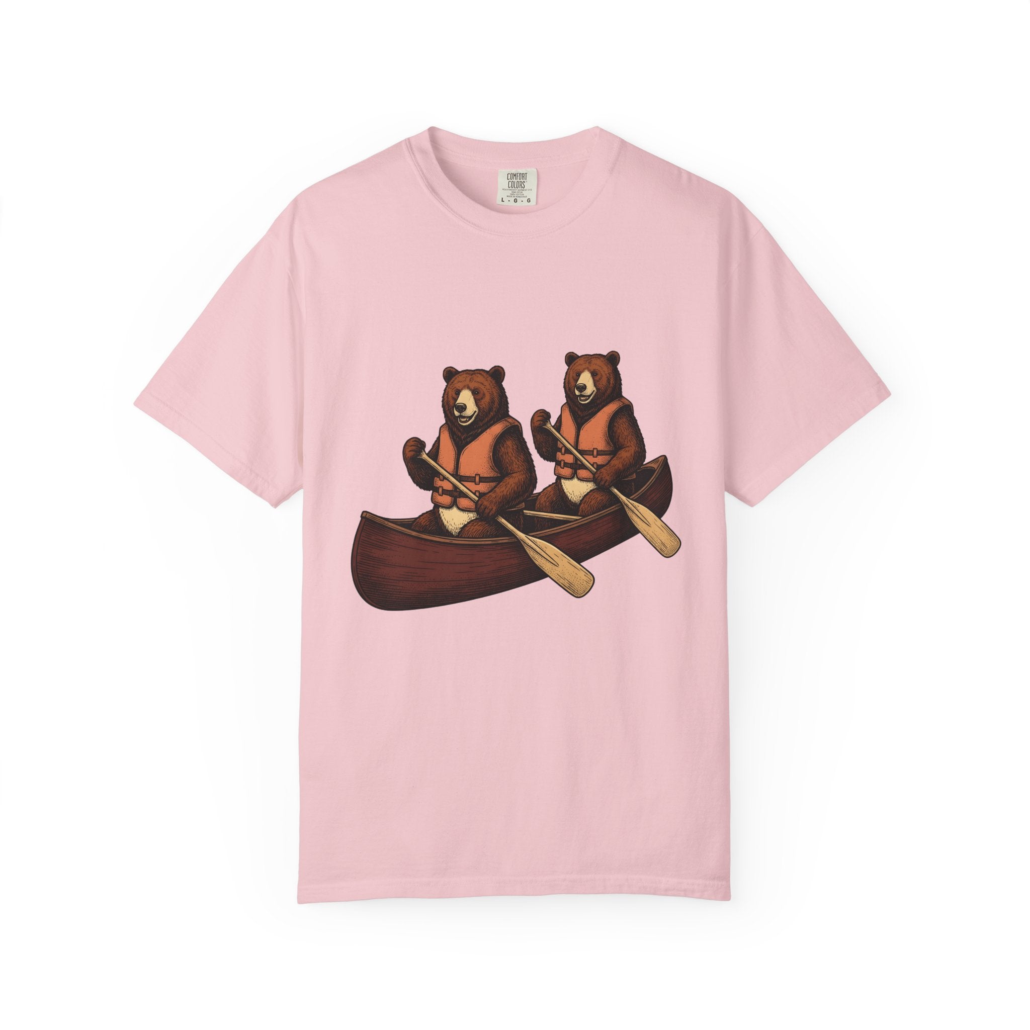 Bear Kayak Shirt Sports & Activities Outdoors Gift Women Retro Tee Kayak T-Shirt Athlete Enthusiast Vintage Tshirt Nature Graphic Sketch