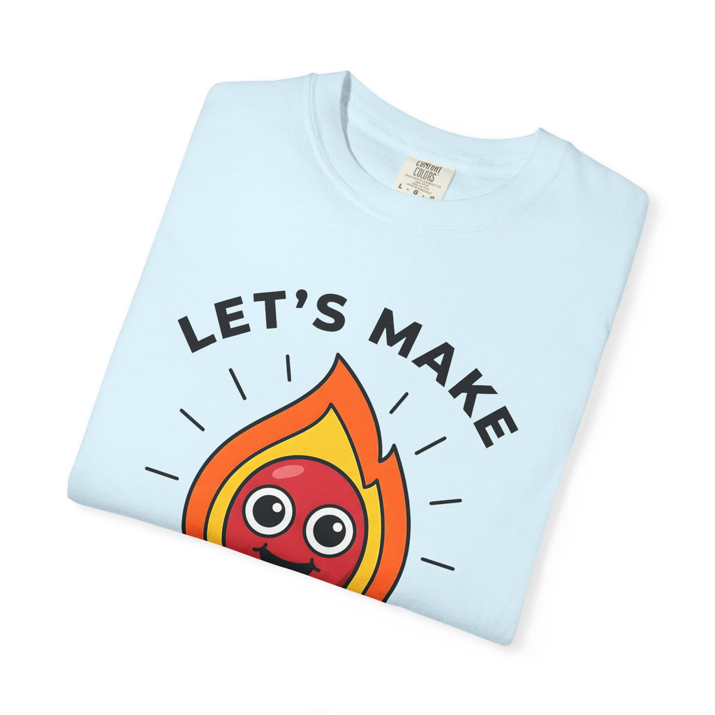 Cheerful Match Fire Shirt Funny Event Gift Women Illustration Tee Matchstick T-Shirt Humor Fan Cartoon Tshirt Party Graphic Striking Burning