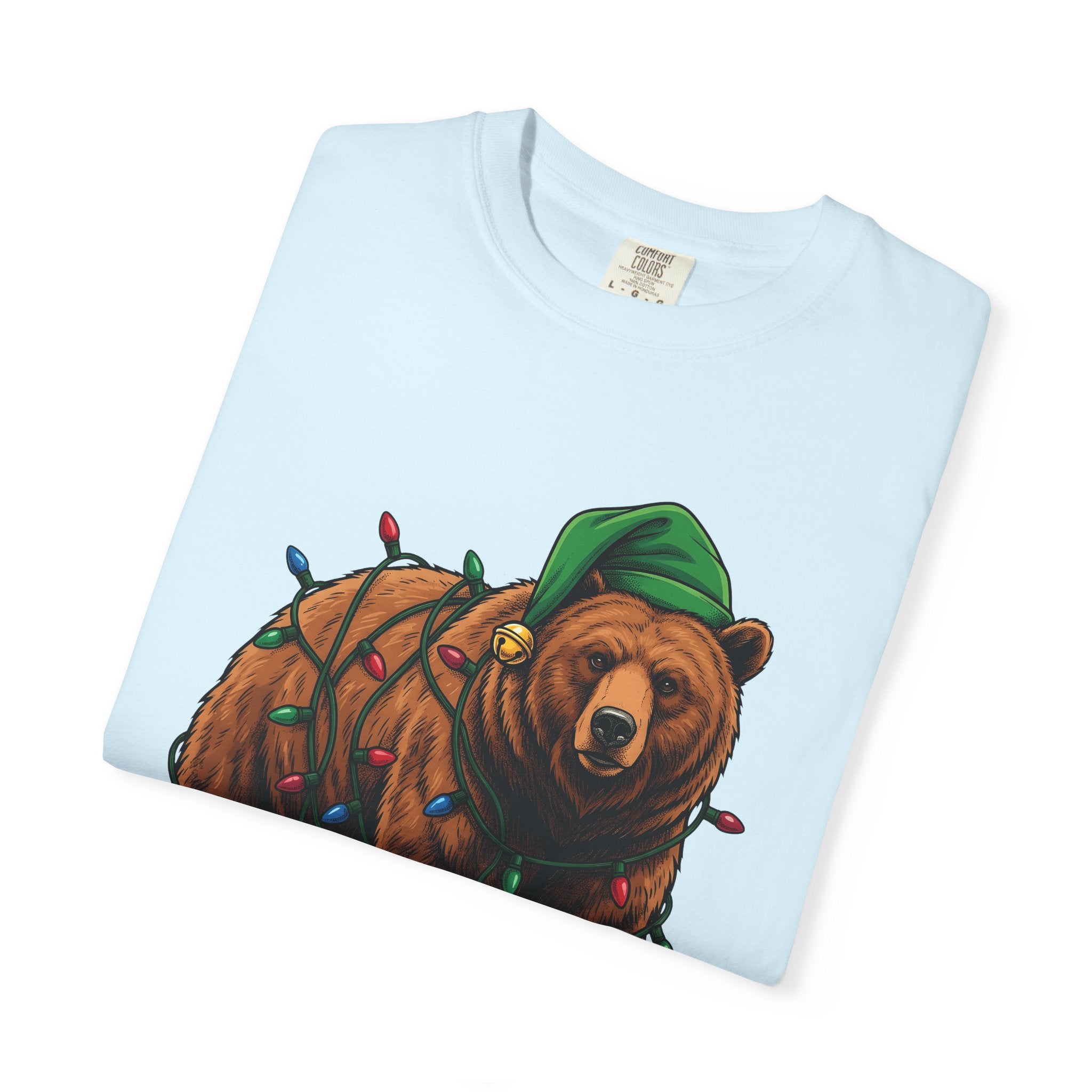 Bear Christmas Shirt Animals Christmas Gift Women Hand Drawn Tee Teddy T-Shirt Wildlife Fan Illustrated Graphic Xmas Design Vintage Holiday