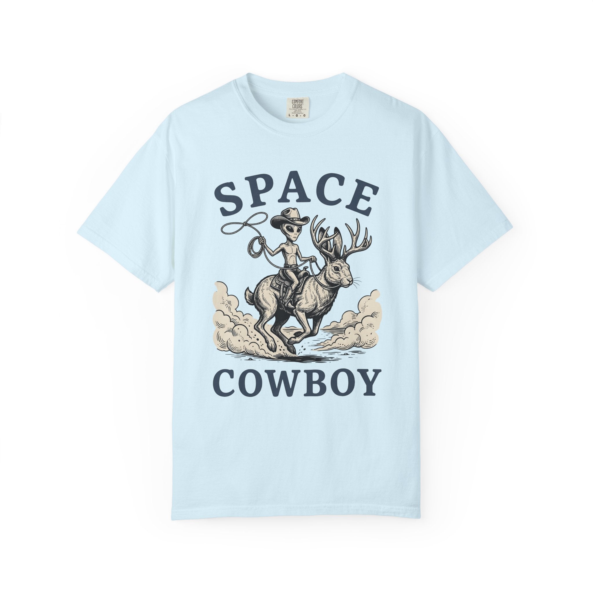 Alien Cowboy Shirt Funny Western Gift Women Vintage Tee Space Cowboy T-Shirt Humor Fan Retro Graphic Tshirt Retro Jackalope Tshirt