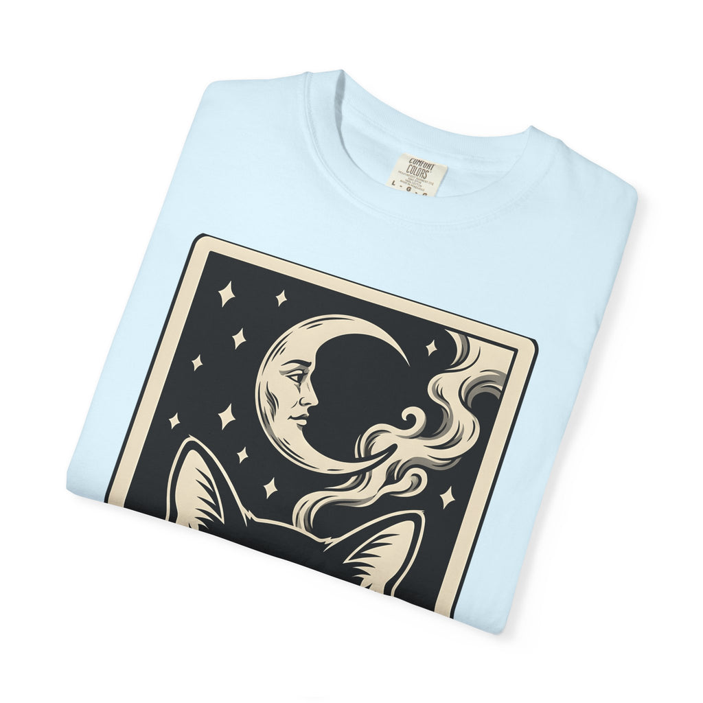 Midnight Cat Shirt Boho Chic Supernatural Gift Women Creepy Tee Black Cat T-Shirt Bohemian Fan Spooky Graphic Tshirt Classic Night Orb
