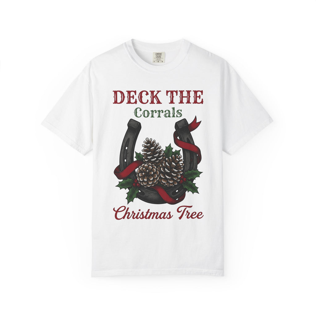Horseshoe Pinecone Shirt Christmas Western Gift Women Rustic Tee Pinecone T-Shirt Xmas Fan Country Graphic Tshirt Vintage Holly Tshirt