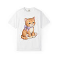 Ginger Cat Shirt Cat Animal Gift Women Kawaii Tee Kitten T-Shirt Cat Fan Feline Tshirt Wildlife Graphic Sketch Ribbon Tshirt