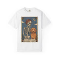 Skeleton Hound Shirt Halloween Pet Care Gift Women Old School Tee Ghost Dog T-Shirt Halloween Fan Retro Tshirt Dog Grooming Graphic