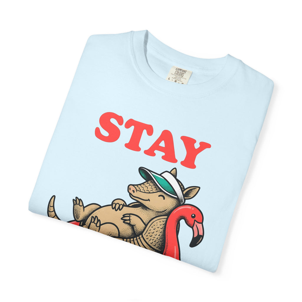 Armadillo Float Shirt Cowgirl Summer Gift Women Cartoon Tee Armadillo T-Shirt Rodeo Fan Comic Tshirt Vacation Graphic Retro Flamingo Tshirt