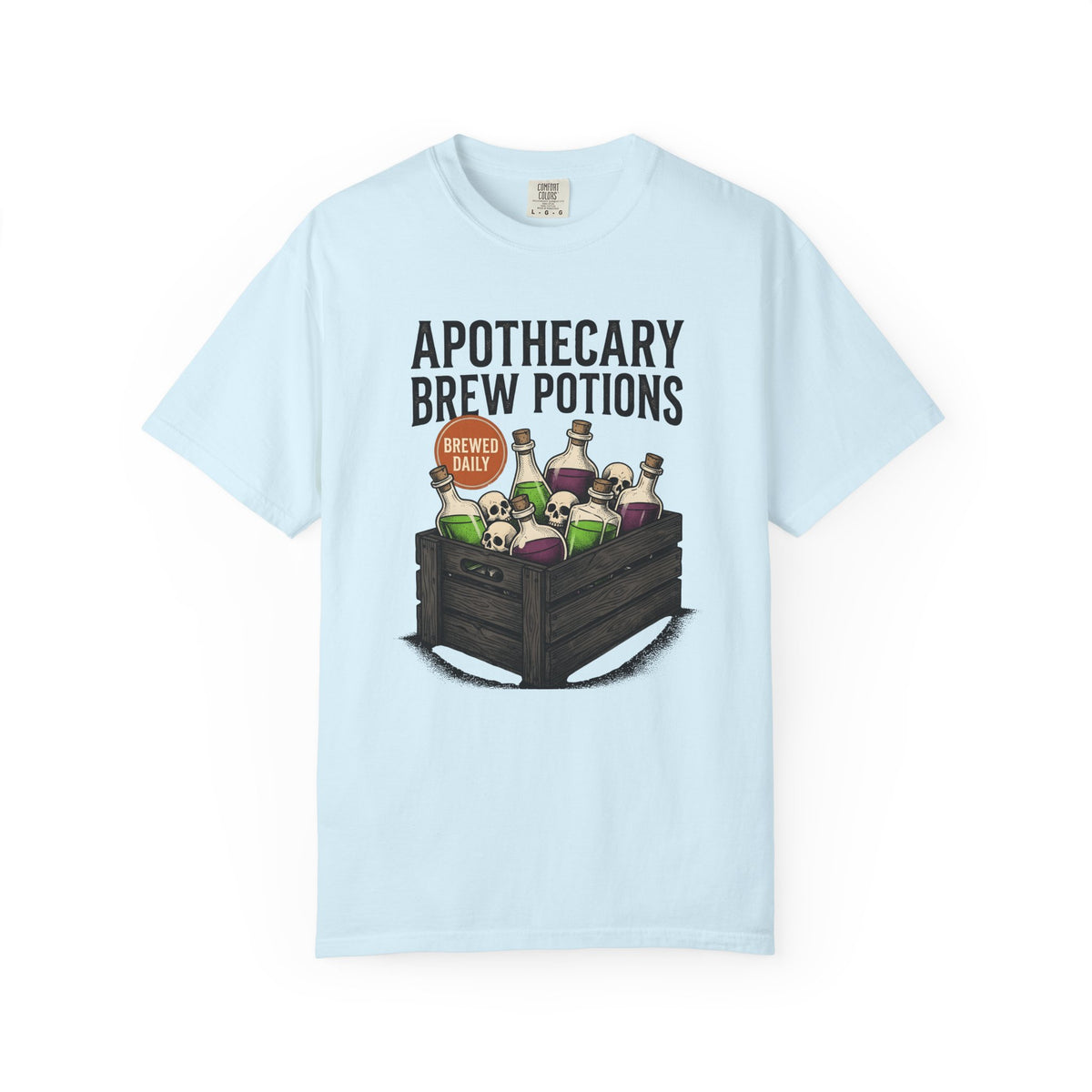 Potion Bottles Crate Shirt Halloween Gothic Unisex Gift Vintage Tee Apothecary