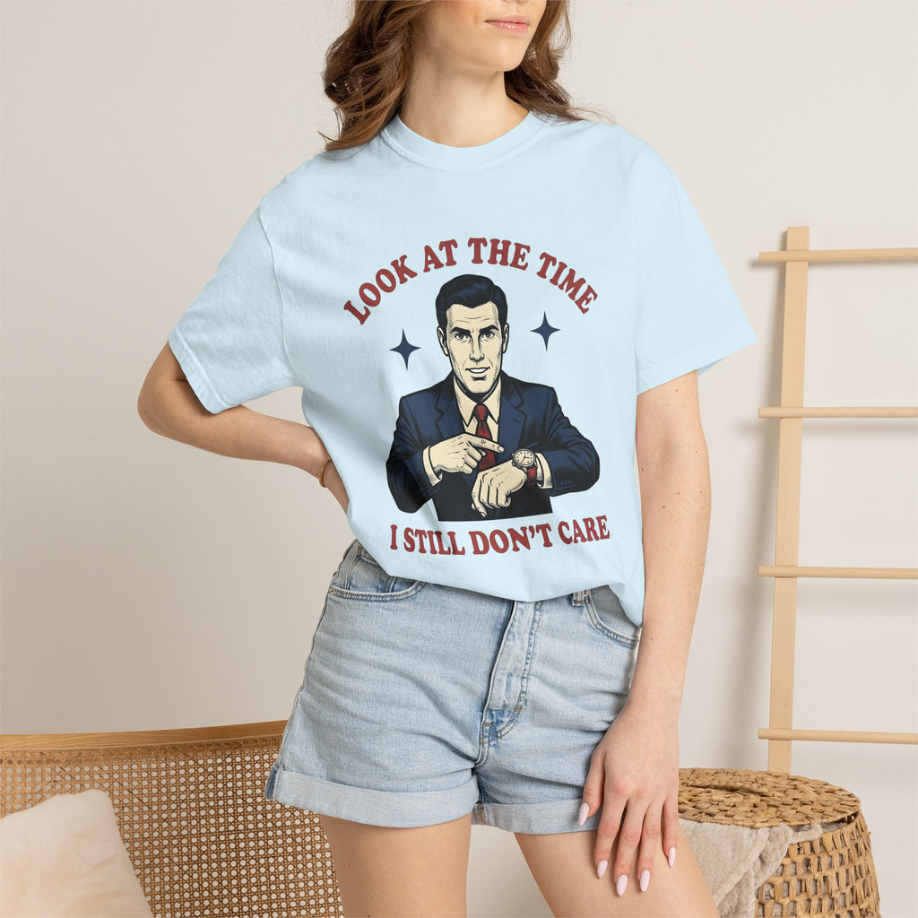 Businessman Suit Shirt Funny Sarcasm Gift Women Vintage Comic Tee Suit T-Shirt Humor Fan Comic Tshirt Sarcastic Graphic Retro Wristwatch