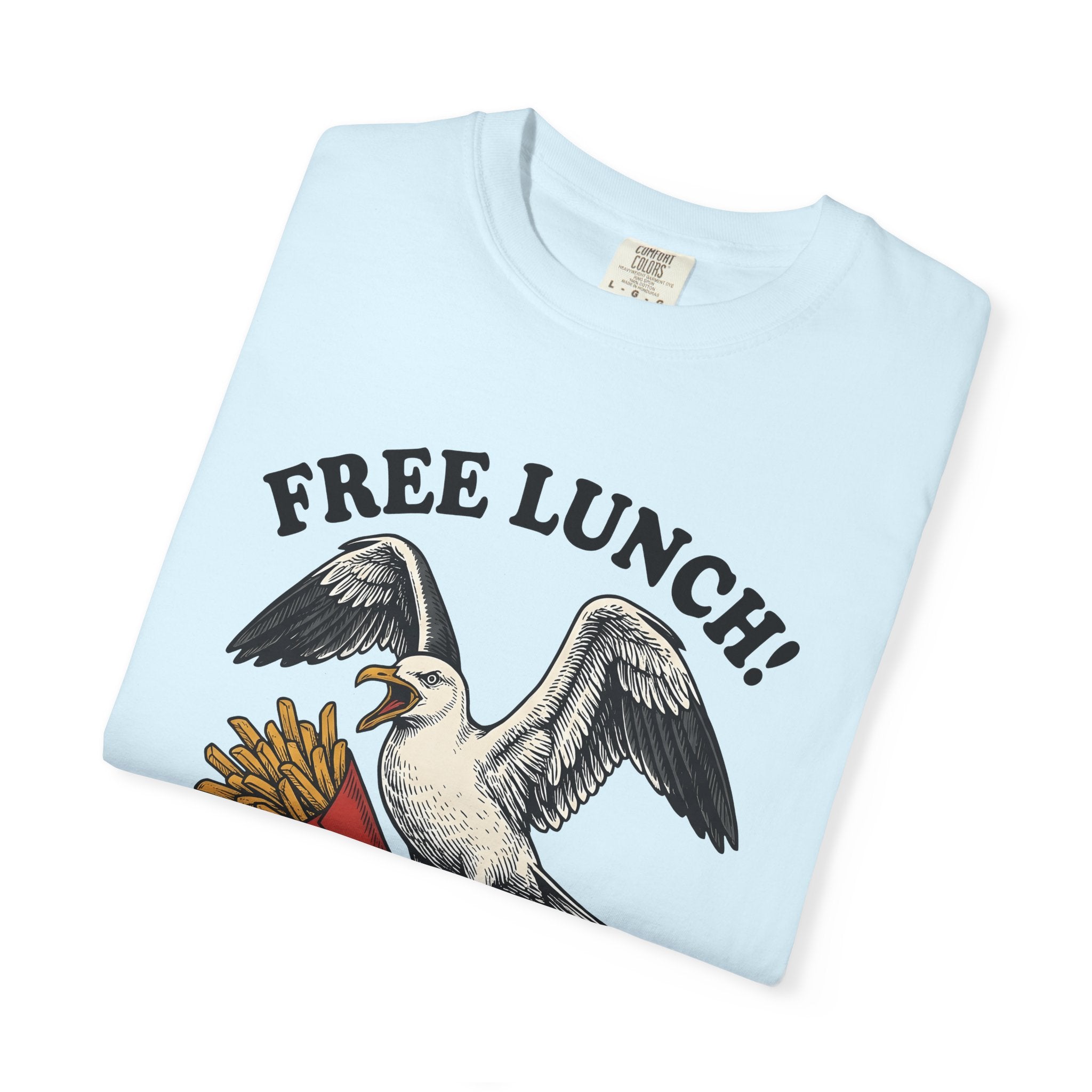 Seagull Fries Shirt Funny Animal Gift Women Vintage Tee Gulls T-Shirt Humor Fan Gull Graphic Hand Drawn French Fries Tshirt