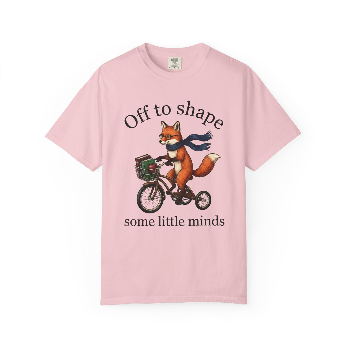 Fox Cycling Cute Doodle T-Shirt – Teacher Wildlife Bike Lover, Unisex Graphic Tee