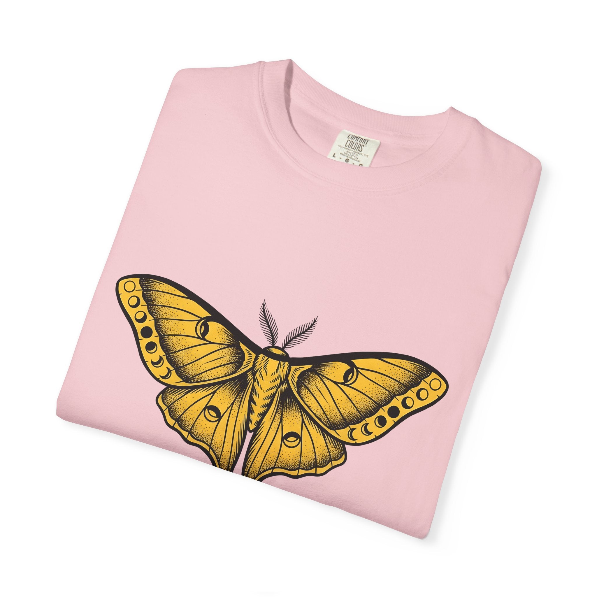 Night Moth Shirt Boho Chic Wildlife Gift Women Sketch Tee Moth T-Shirt Bohemian Fan Illustrated Tshirt Wildlife Graphic Hand Drawn Moon