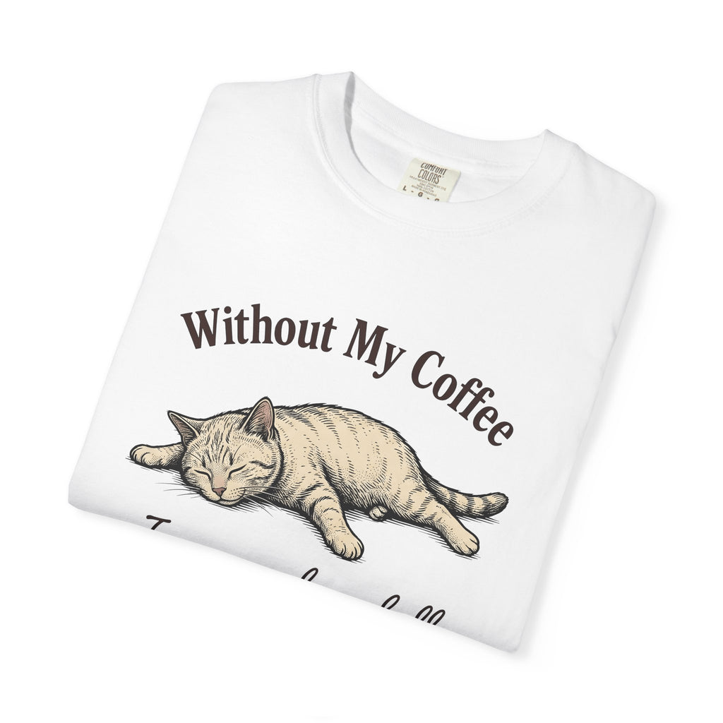 Nap Cat Shirt Coffee Pet Gift Women Retro Tee Kitty T-Shirt Coffee Fan Vintage Tshirt Animal Graphic Sketch Espresso Tshirt