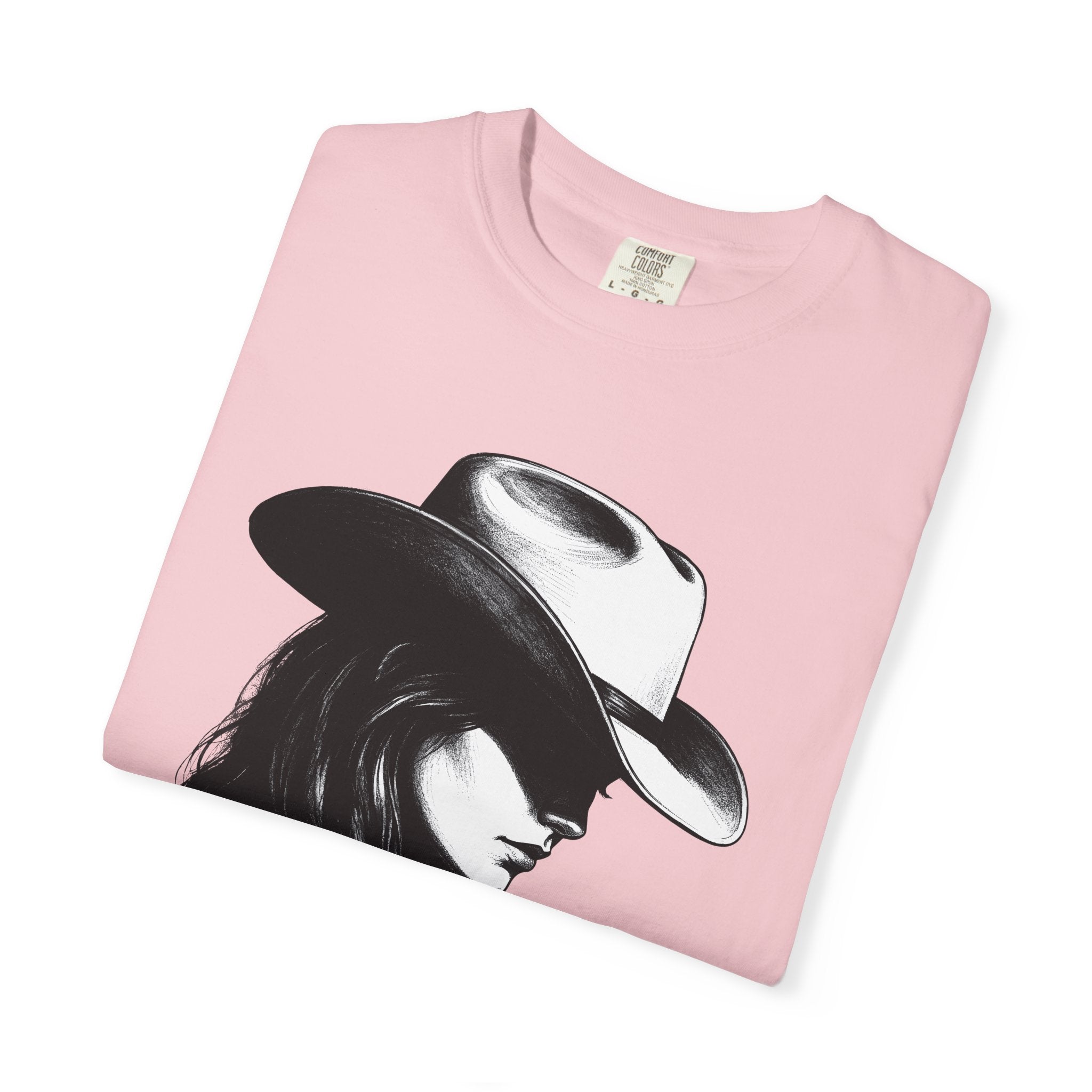 Cowgirl Portrait Shirt Cowgirl Agriculture Gift Women Cartoon Tee Cowgirl T-Shirt Rodeo Fan Western Tshirt Farm Graphic Country Hat Tshirt
