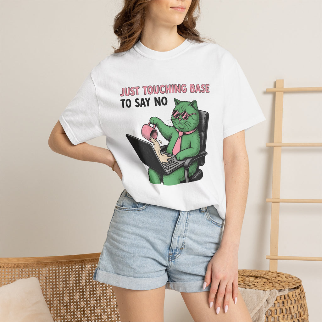 Cat Laptop Shirt Funny Office Gift Women Vintage Tee Kitty T-Shirt Humor Fan Retro Tshirt Workplace Graphic Hand Drawn Coffee Cup Tshirt