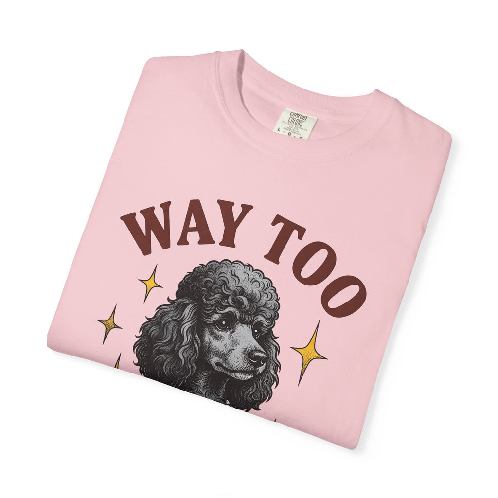 Poodle Pet Shirt Dog Apparel Gift Women Rustic Tee Dog T-Shirt Dog Fan Vintage Tshirt Clothing Graphic Ink Drawing Pearl Necklace Tshirt