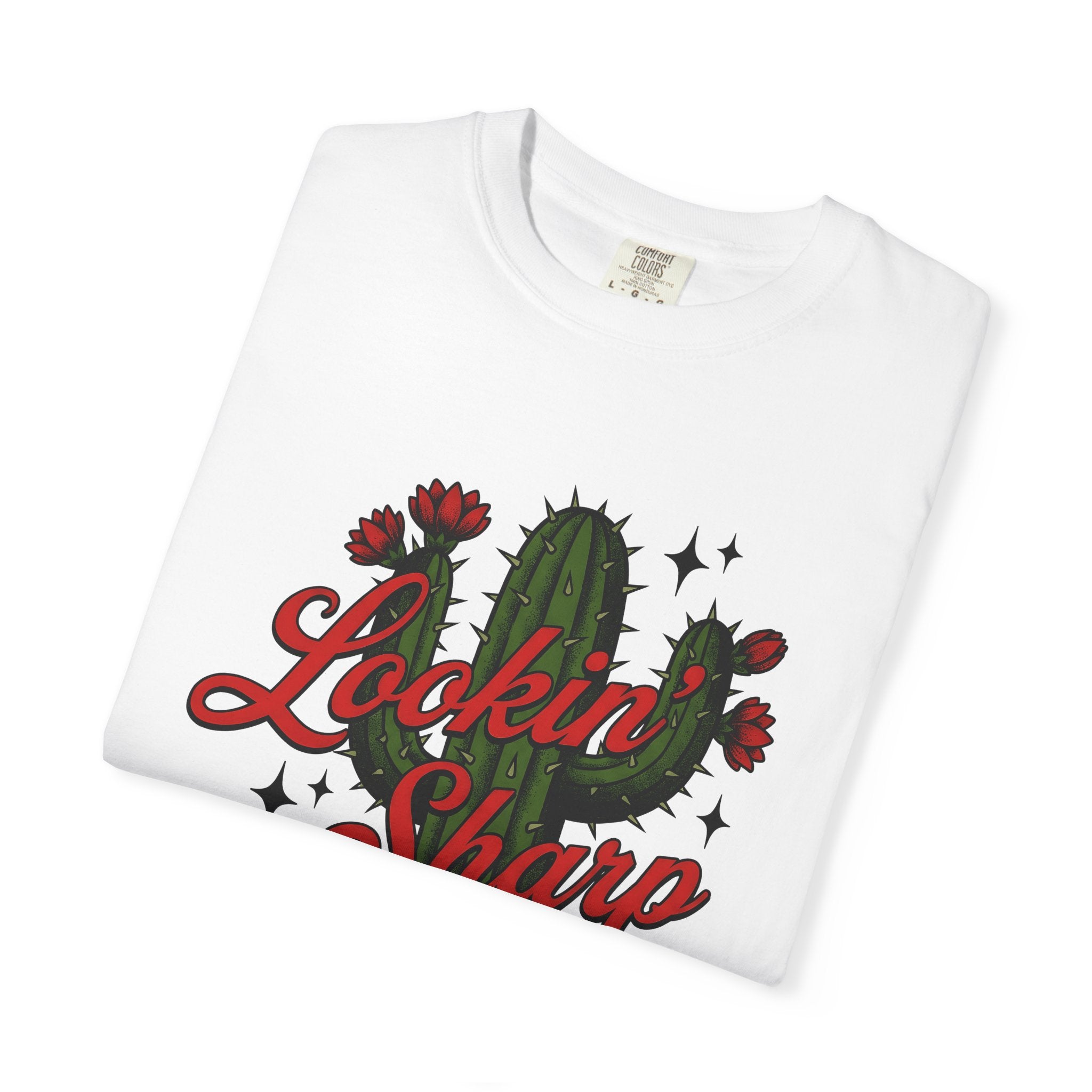 Prickly Plant Shirt Cowgirl Cowboy Gift Women Hand Drawn Tee Cactus T-Shirt Rodeo Fan Illustrated Tshirt Cowboy Graphic Folk Bloom Tshirt