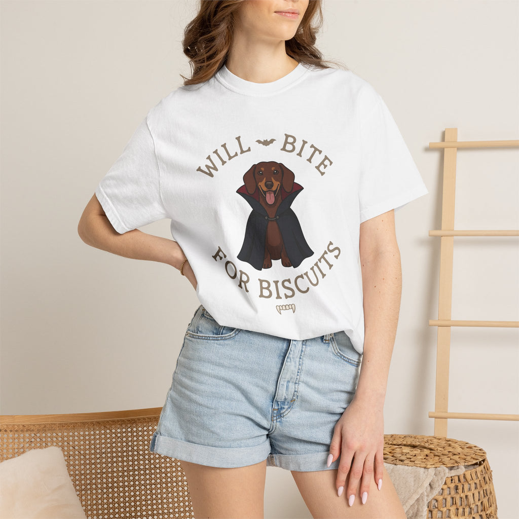Dachshund Vampire Shirt Dog Holiday Gift Women Anime Tee Wiener Dog T-Shirt Dog Fan Cartoon Tshirt Seasonal Graphic Sketch Bat Tshirt