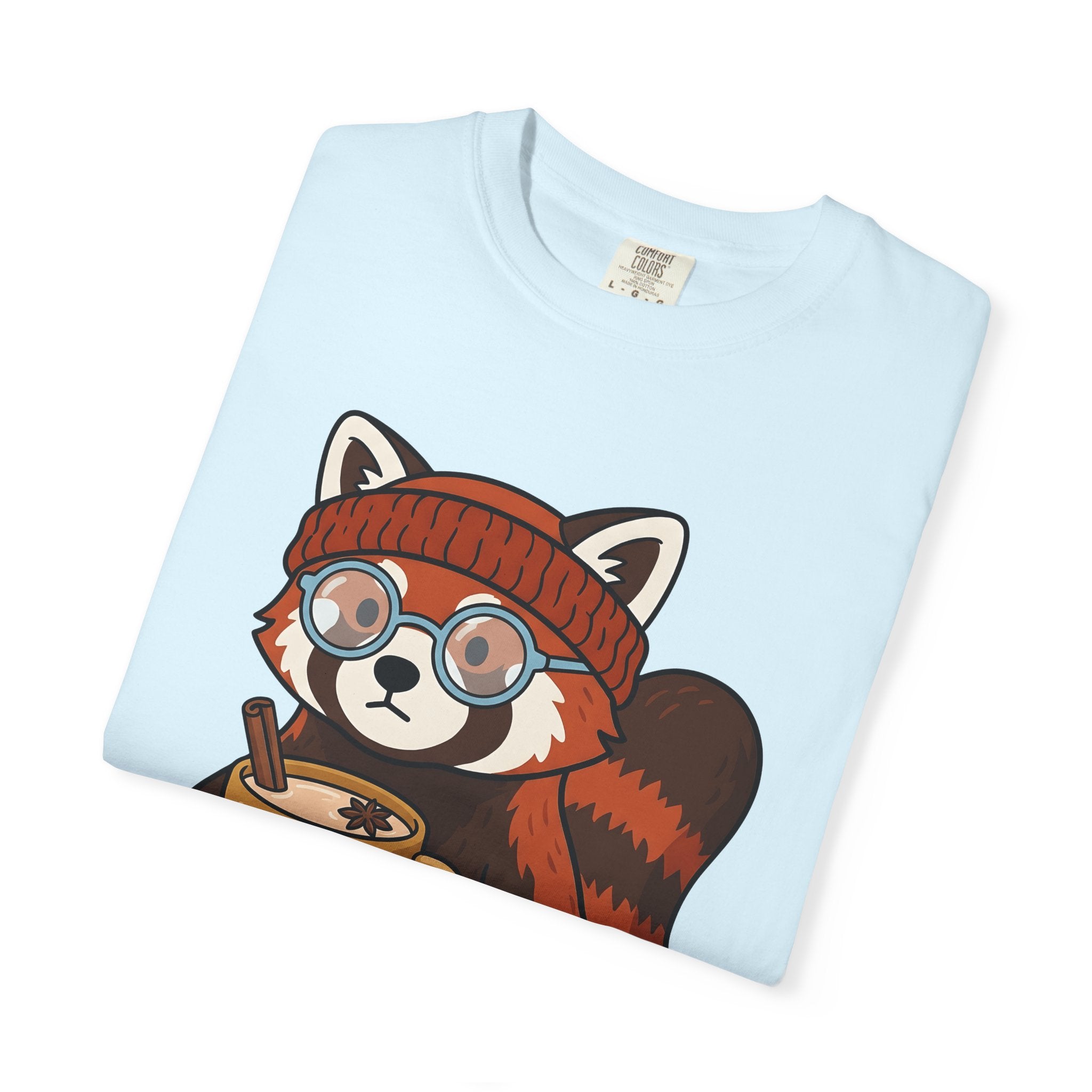 Red Panda Espresso Shirt Coffee Critters Gift Women Hand Drawn Tee Espresso T-Shirt Coffee Fan Illustrated Tshirt Animal Graphic Pastel