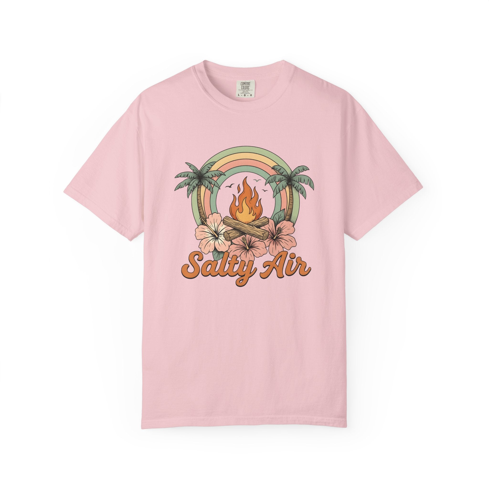 Campfire Rainbow Shirt Cottagecore Shoreline Gift Women Folk Tee Bonfire T-Shirt Homesteader Fan Rustic Tshirt Coastal Graphic Classic