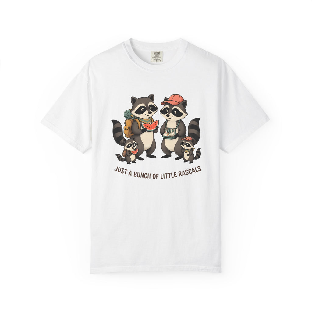 Raccoon Clan Shirt Funny Fauna Gift Women Lovable Tee Raccoon T-Shirt Comedy Fan Cartoon Tshirt Wildlife Graphic Caricature Juicy Melon
