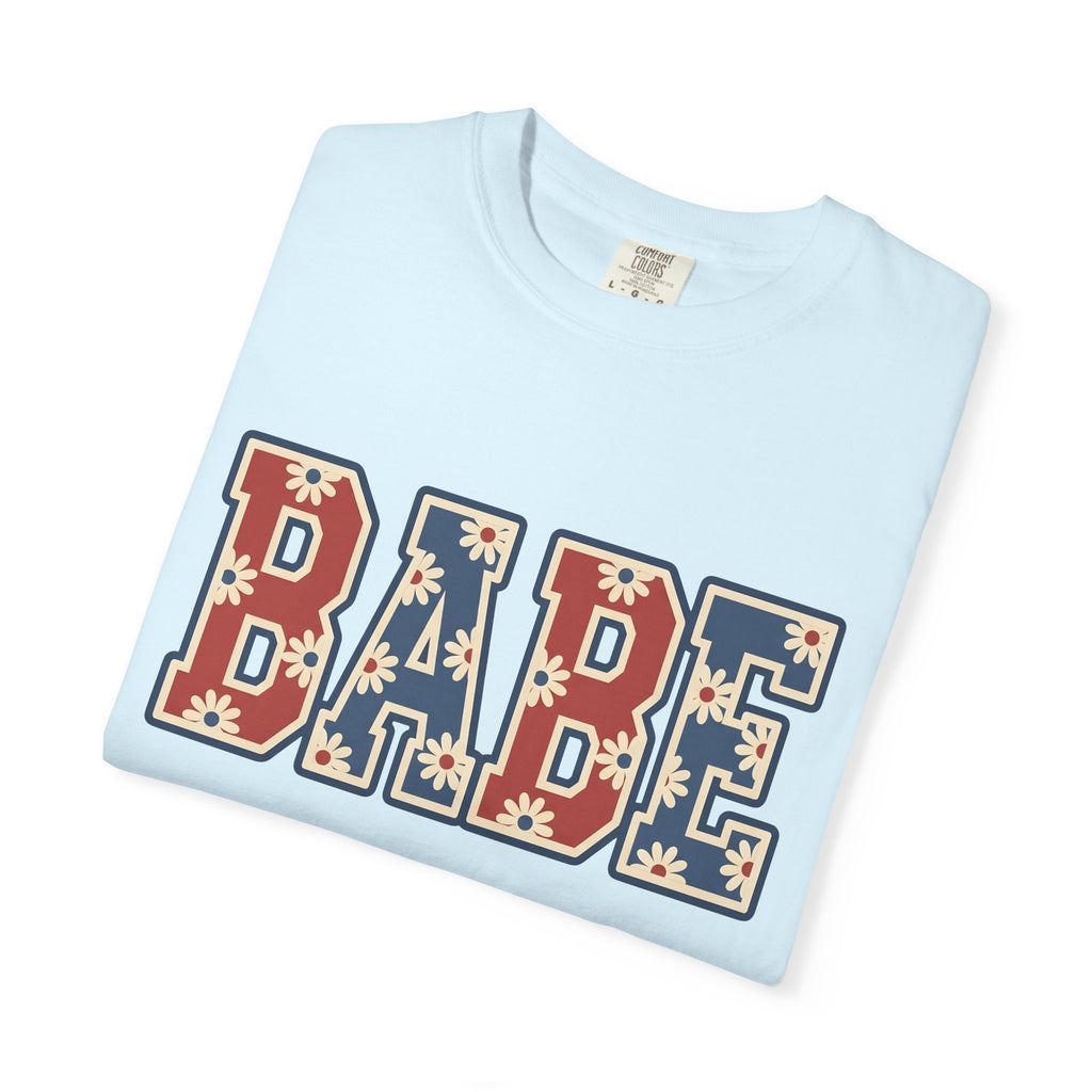 Large Bloom Text Shirt America/4th Of July Independence Gift Women Antique Tee Typography T-Shirt Patriotic Fan Vintage Tshirt Liberty