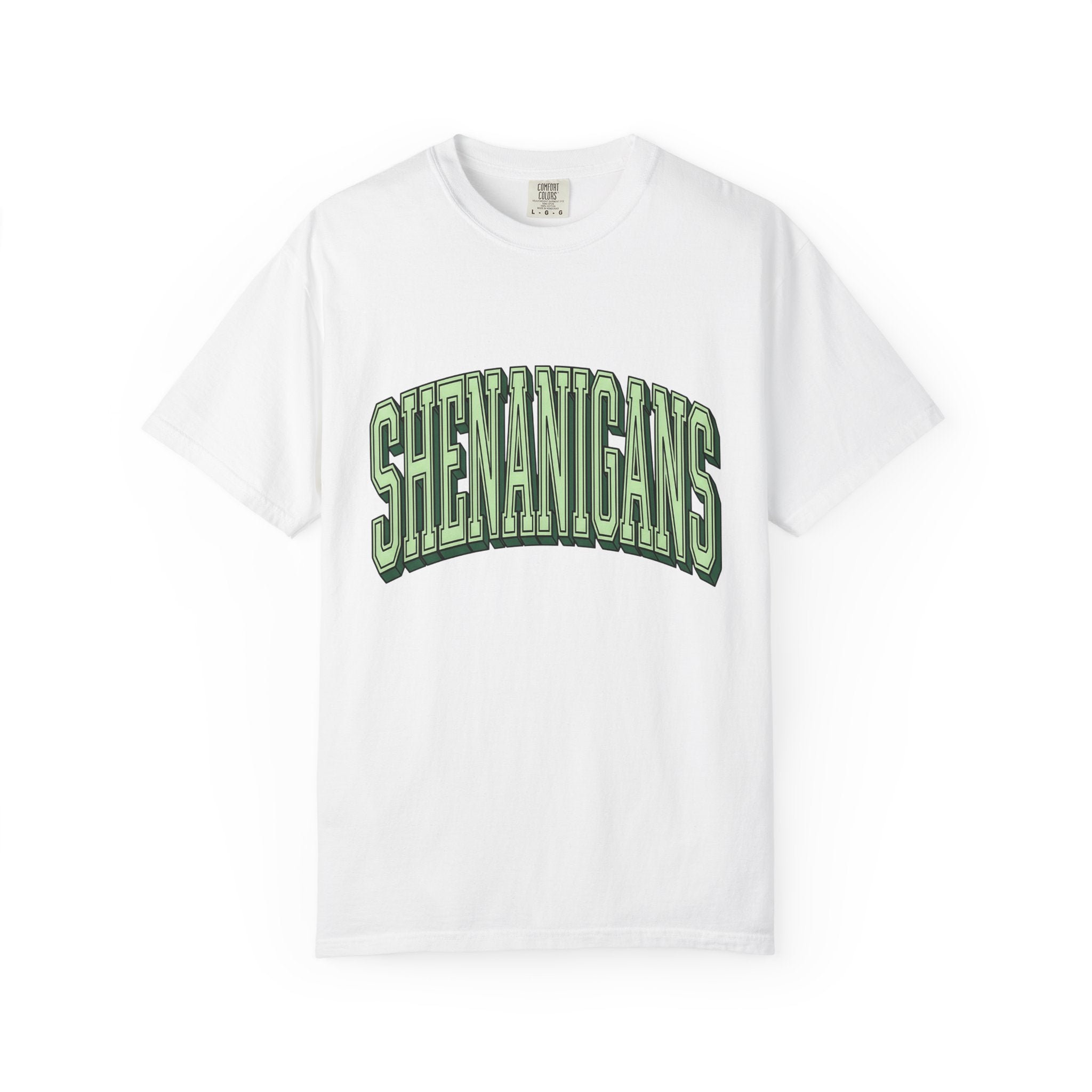 Curved Bold Text Shirt St Patrick's Day Jokes Gift Women Fun Tee Typography T-Shirt Shamrock Fan Quirky Tshirt Pun Graphic Vintage