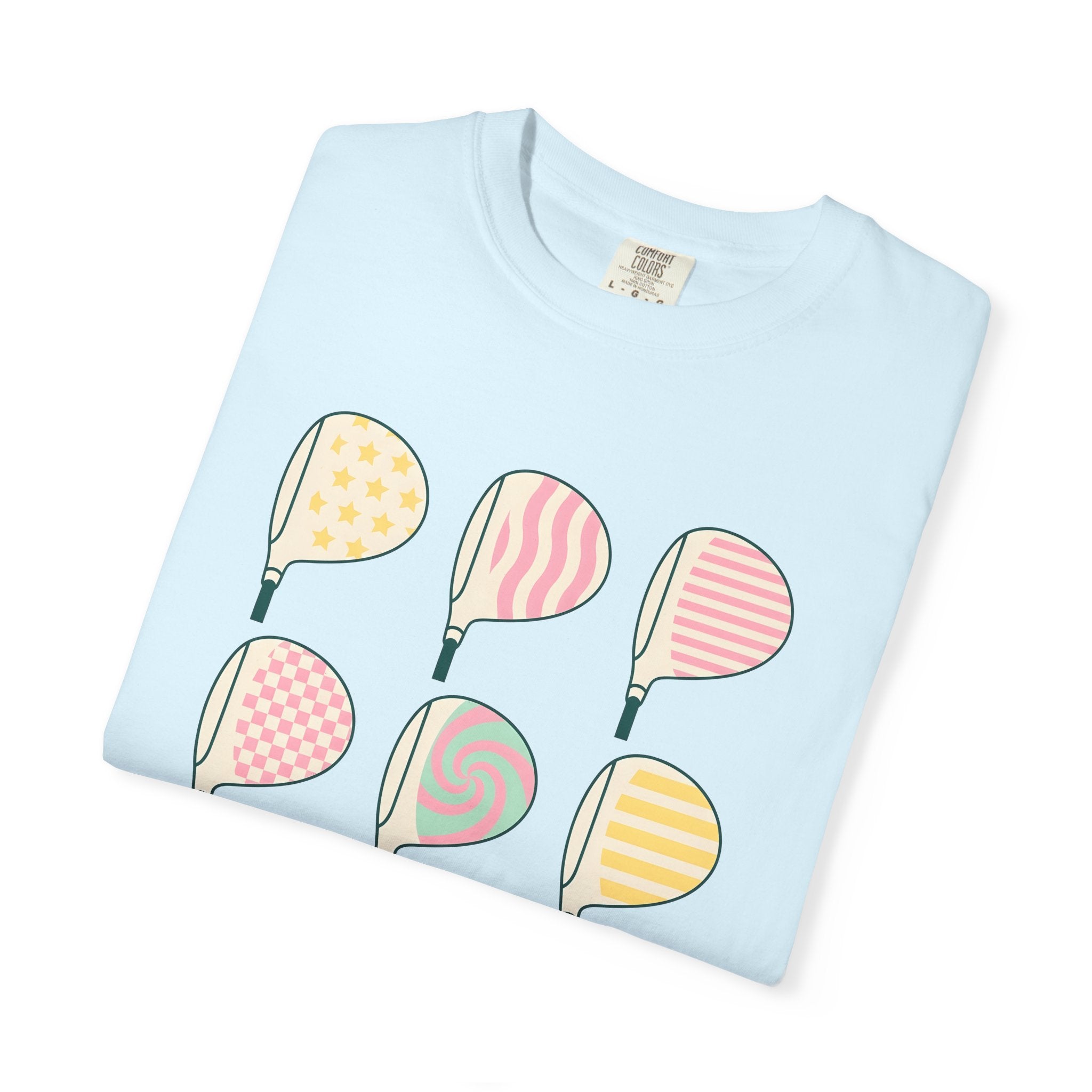 Golf Clubs Shirt Golf Fitness Gift Women Modern Tee Golf Clubs T-Shirt Golfer Enthusiast Contemporary Tshirt Workout Graphic Classic Light
