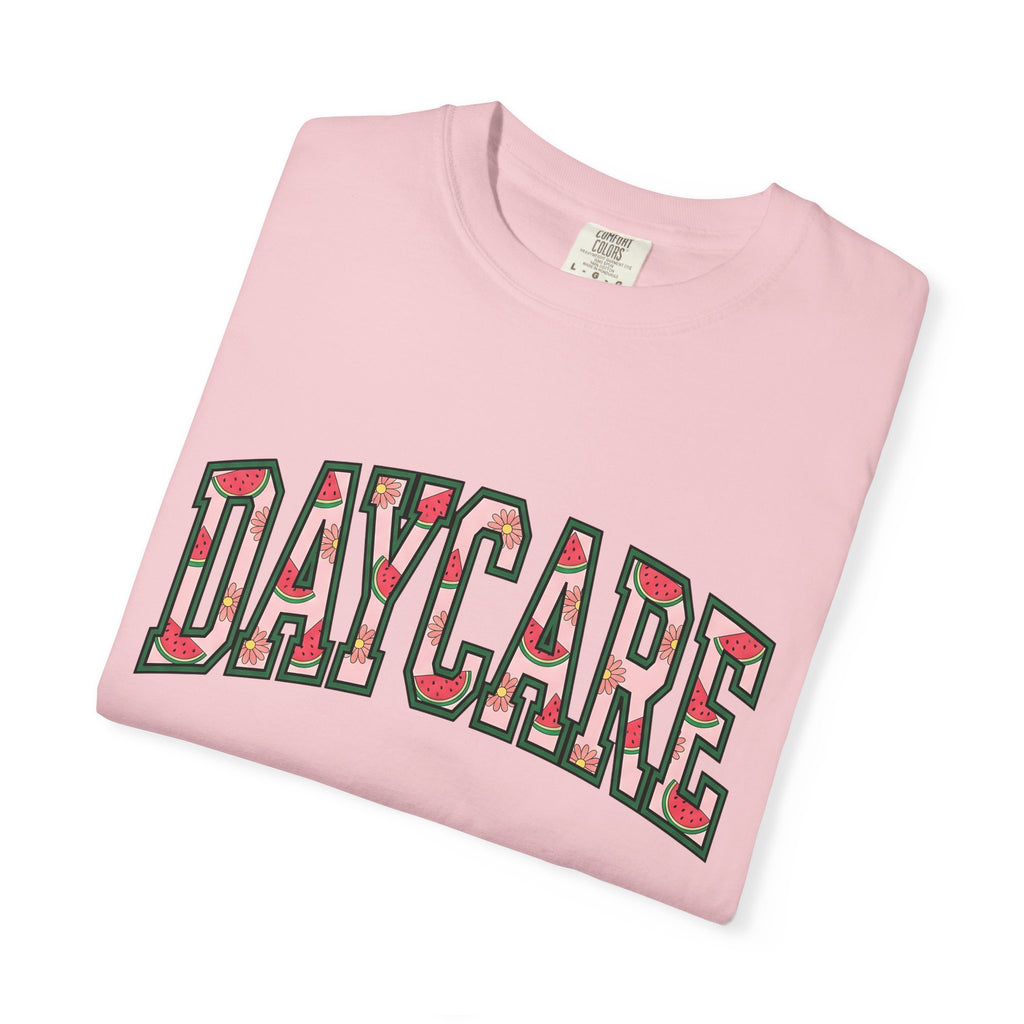 Daycare Graphic Shirt Daycare Summer Gift Women Bold Tee Childcare T-Shirt Daycare Fan Vintage Tshirt Seasonal Graphic Retro Watermelon