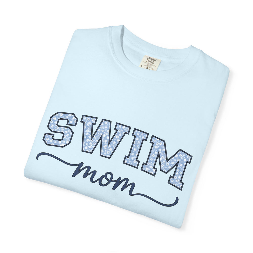 Swim Squad Shirt Sports Parent Gift Women Collegiate Tee Swim Team T-Shirt Athlete Fan Varsity Tshirt Mom Graphic Vintage Flower Design