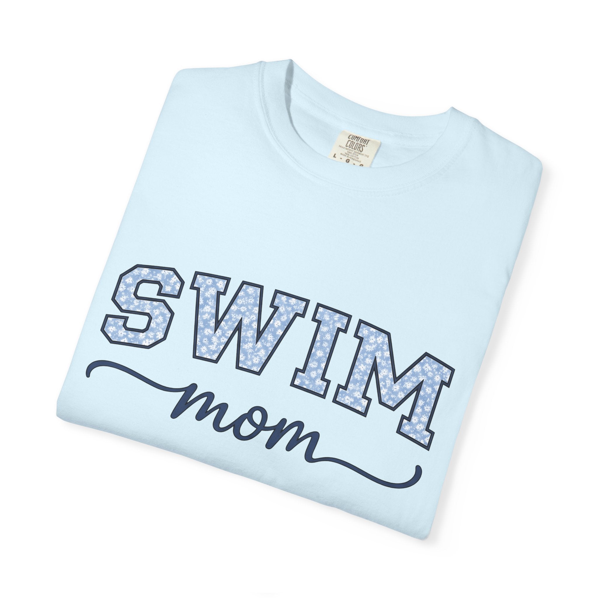 Swim Squad Shirt Sports Parent Gift Women Collegiate Tee Swim Team T-Shirt Athlete Fan Varsity Tshirt Mom Graphic Vintage Flower Design
