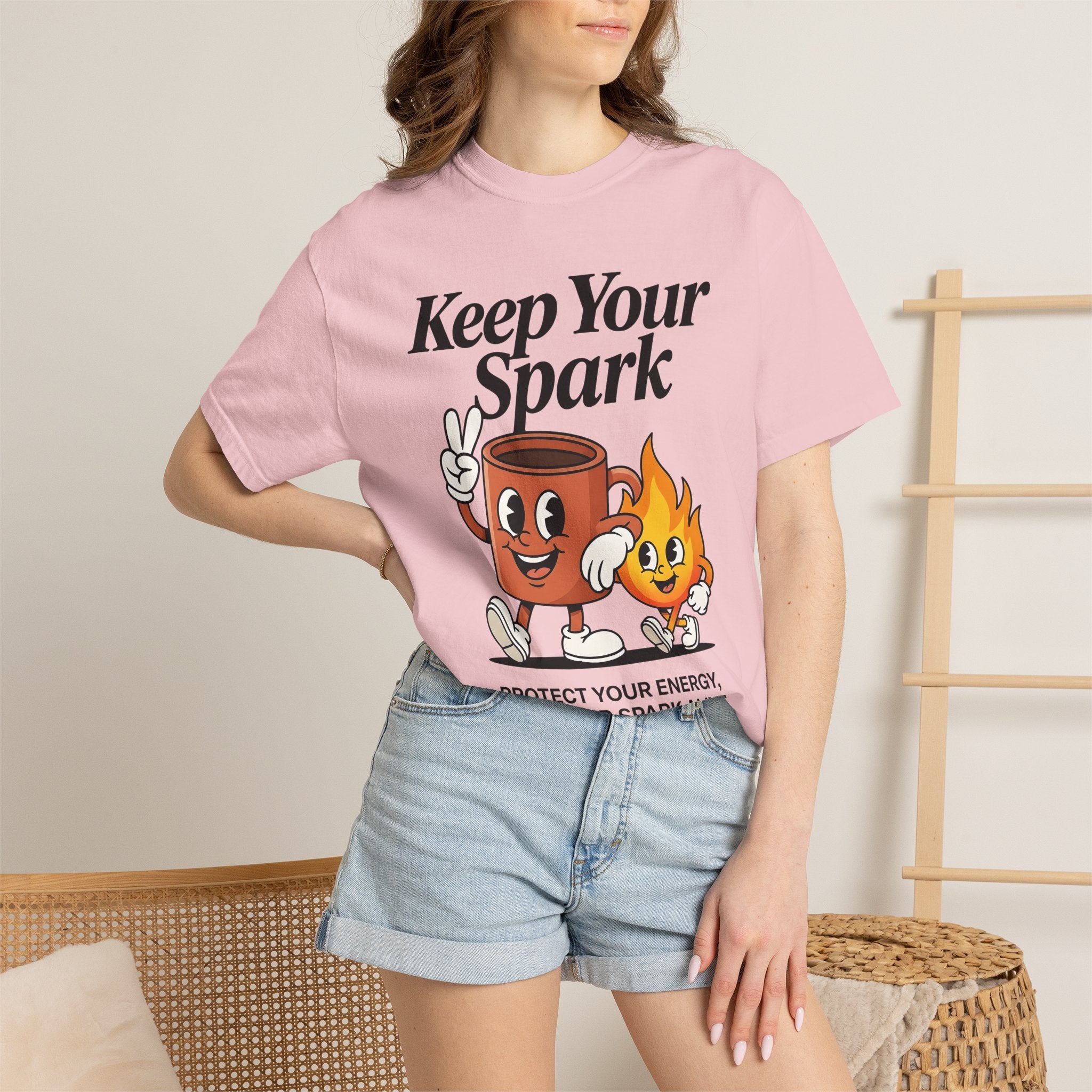 Coffee Cup Fire Shirt Cute Brew Gift Women Comic Tee Coffee Cup T-Shirt Kawaii Fan Cartoon Tshirt Coffee Graphic Vintage Peace Gesture