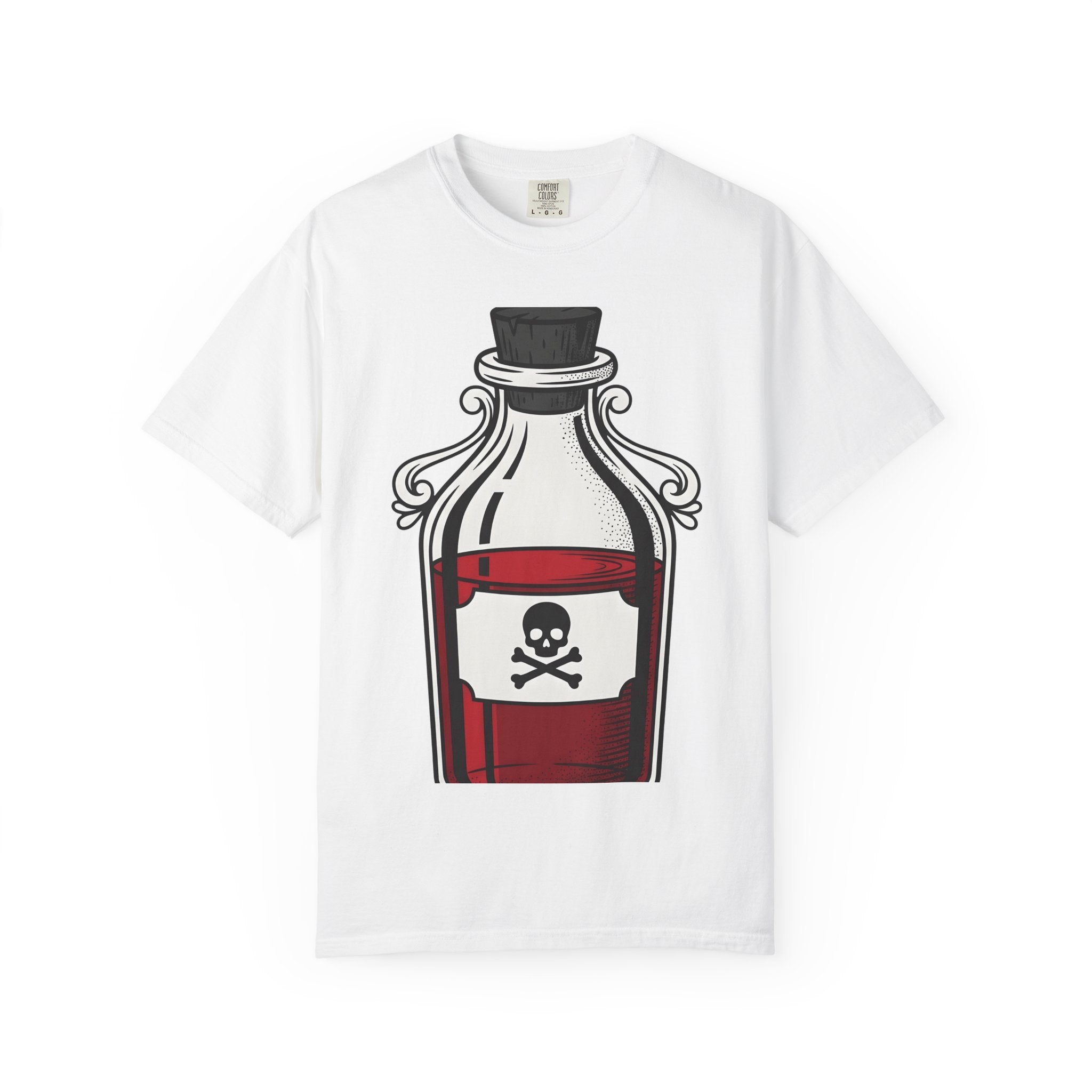 Venom Bottle Shirt St. Valentine's Day Spooky Gift Women Traditional Tee Poison Bottle T-Shirt Valentine Fan Vintage Tshirt Horror Graphic