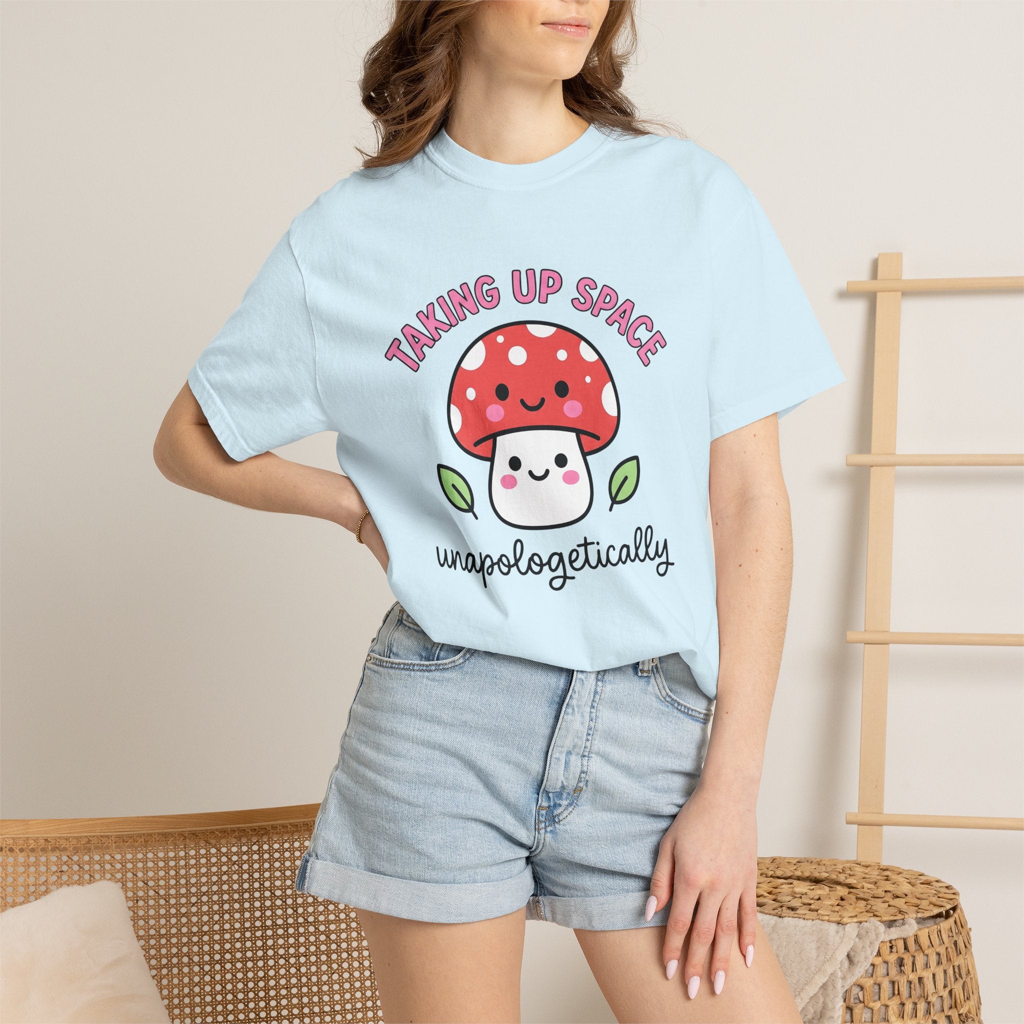 Sweet Mushroom Shirt Funny Encouragement Gift Women Playful Tee Fungus T-Shirt Humor Fan Cartoon Tshirt Motivational Graphic Animation