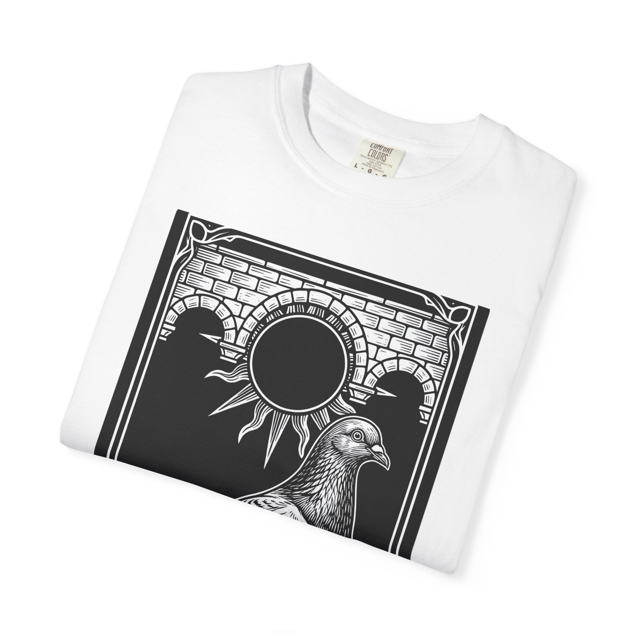 Dove Tarot Card Shirt Animals Mystic Gift Women Dark Tee Tarot Card T-Shirt Creature Fan Gothic Tshirt Occult Graphic Retro Sunlight Tshirt