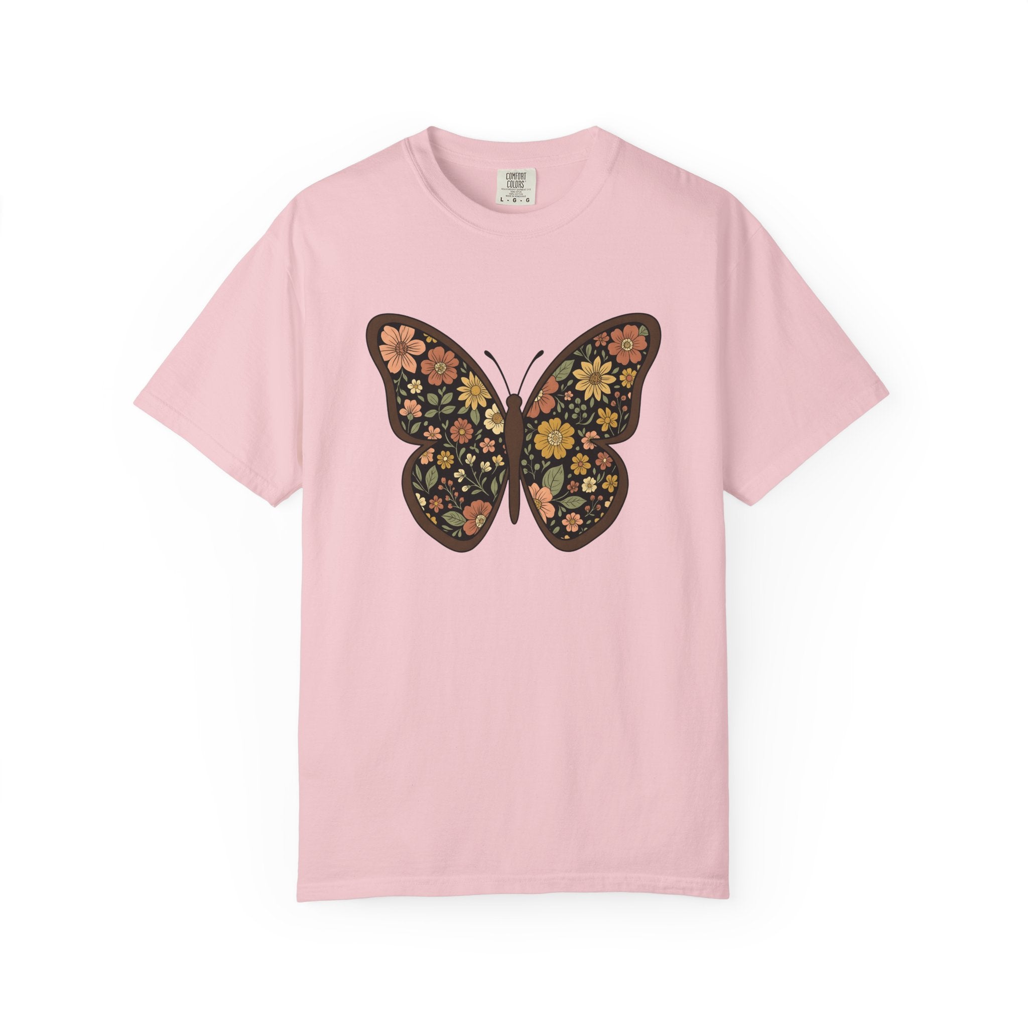 Butterfly Bloom Shirt Boho Chic Wildlife Gift Women Tribal Tee Butterfly T-Shirt Bohemian Fan Tribal Tshirt Wildlife Graphic Shabby Chic