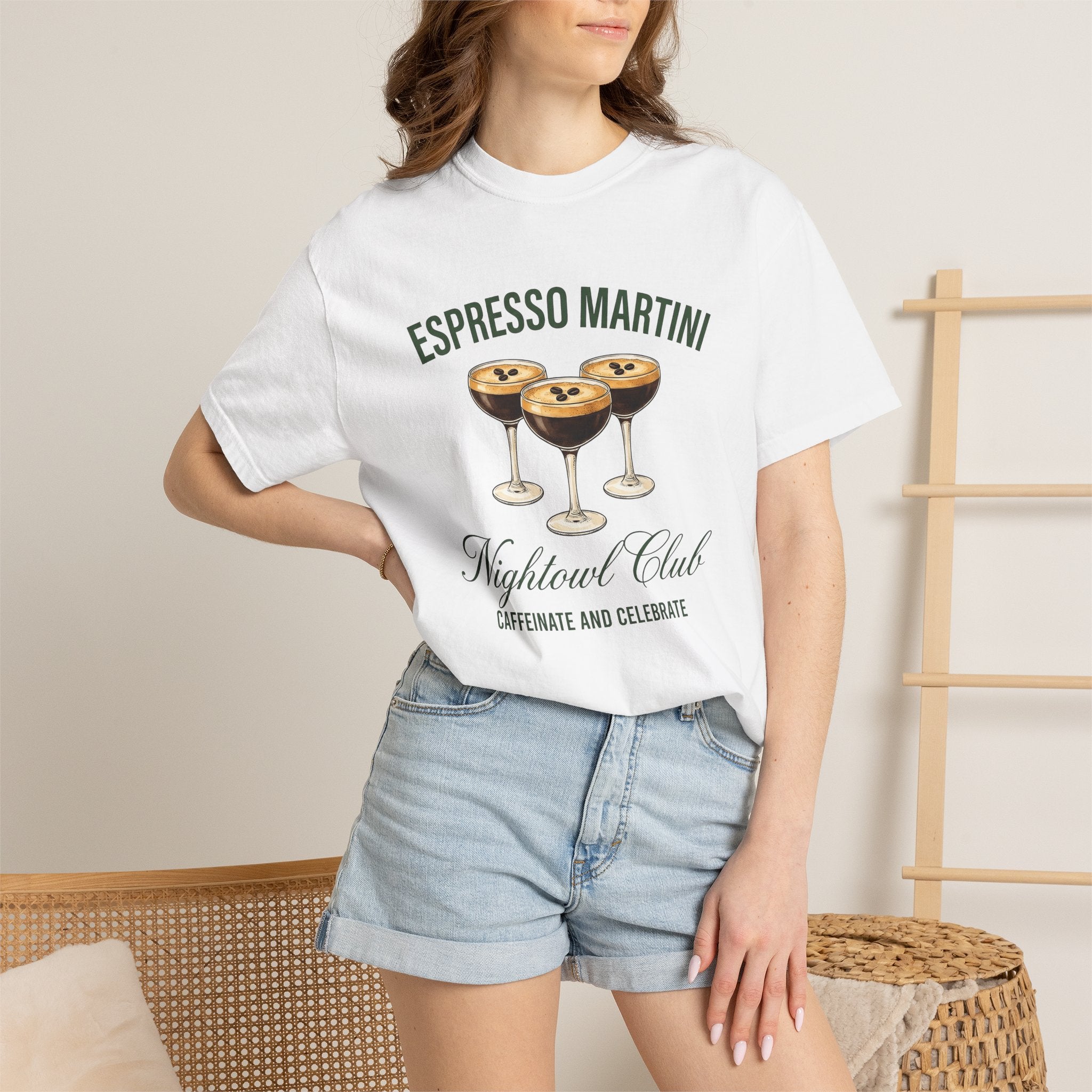 Coffee Martini Shirt Coffee Beverages Gift Women Line Art Tee Espresso T-Shirt Coffee Fan Cappuccino Tshirt Drink Graphic Sketch Roasted