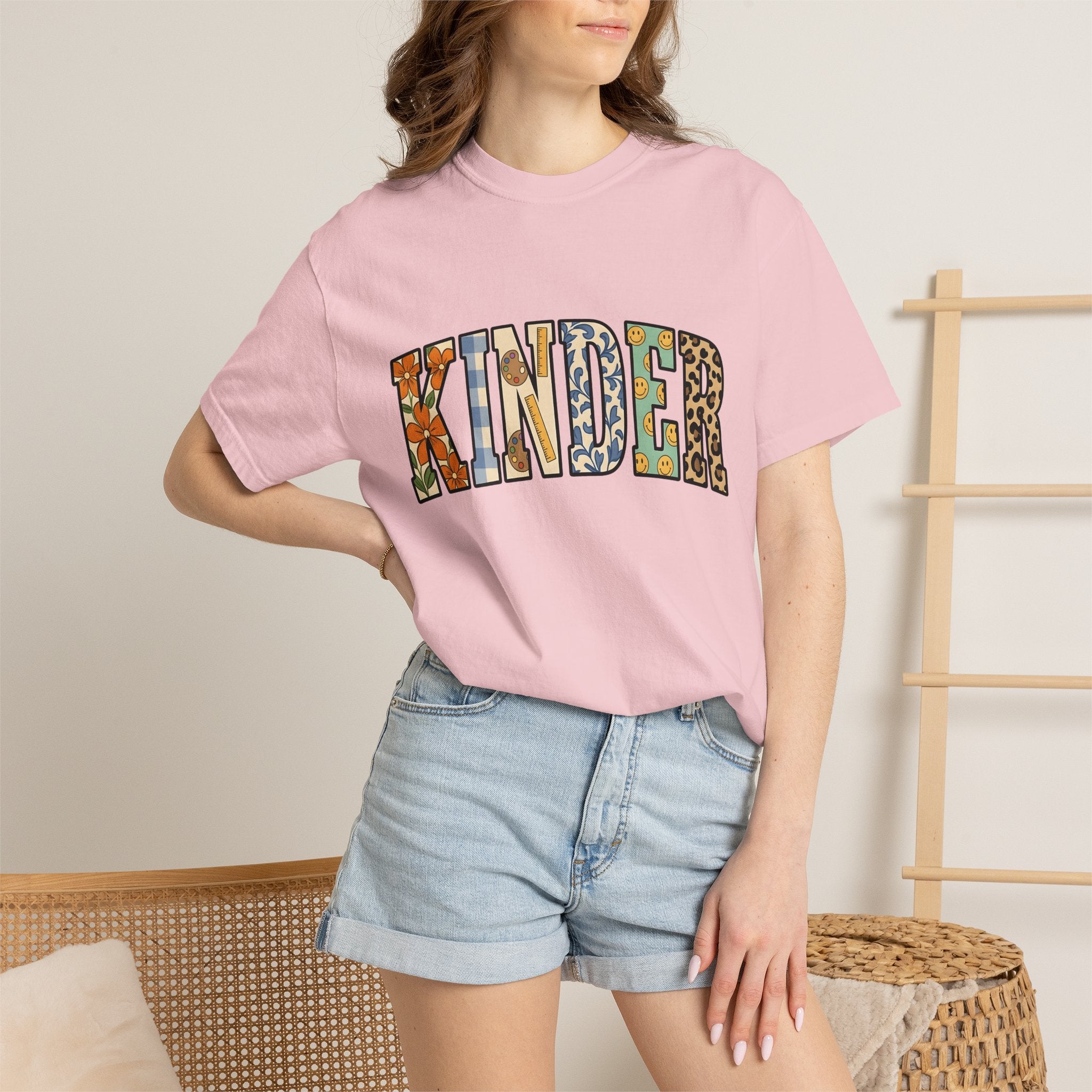 Kindergarten Graphic Shirt Teacher School Gift Women Playful Tee Preschool T-Shirt Educator Enthusiast Fun Tshirt Education Graphic Retro