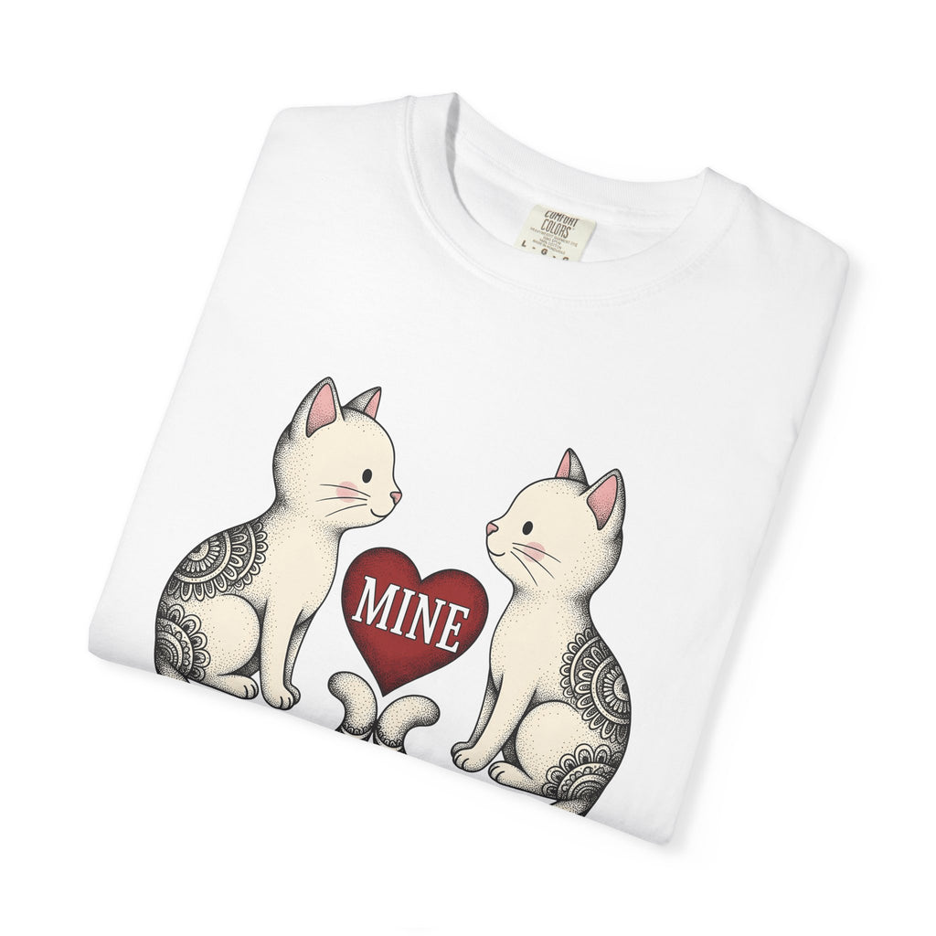 Kitty Couple Shirt Animals Passion Gift Women Neo-Traditional Tee Cat Couple T-Shirt Pet Fan Vintage Tshirt Romance Graphic Hippie Love Icon