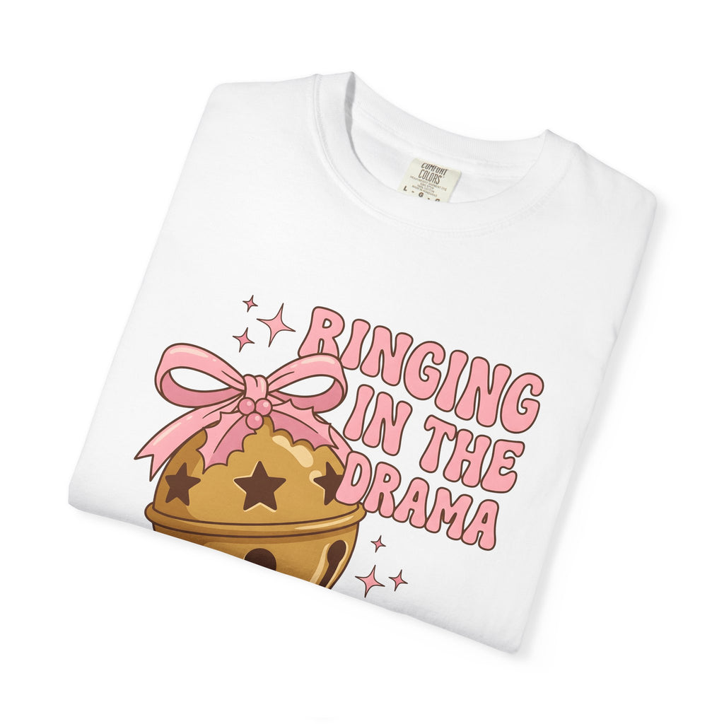 Merry Bell Shirt Christmas Comedy Gift Women Caricature Tee Jingle Bell T-Shirt Xmas Fan Cartoon Tshirt Humor Graphic Old School Knot Tshirt