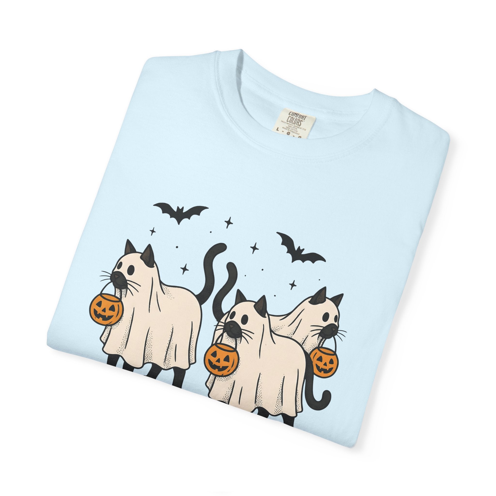 Spooky Cat Shirt Halloween Animal Gift Women Animation Tee Kitty T-Shirt Horror Fan Cartoon Tshirt Creature Graphic Classic Carved Pumpkin