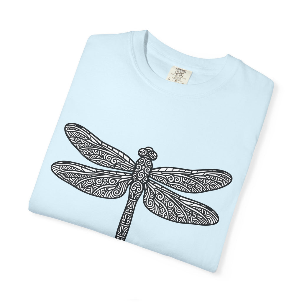 Dragonfly Clipart Shirt Animals Outdoors Gift Women Bohemian Tee Damselfly T-Shirt Wildlife Fan Insect Graphic Ethnic Mandala Design Tshirt