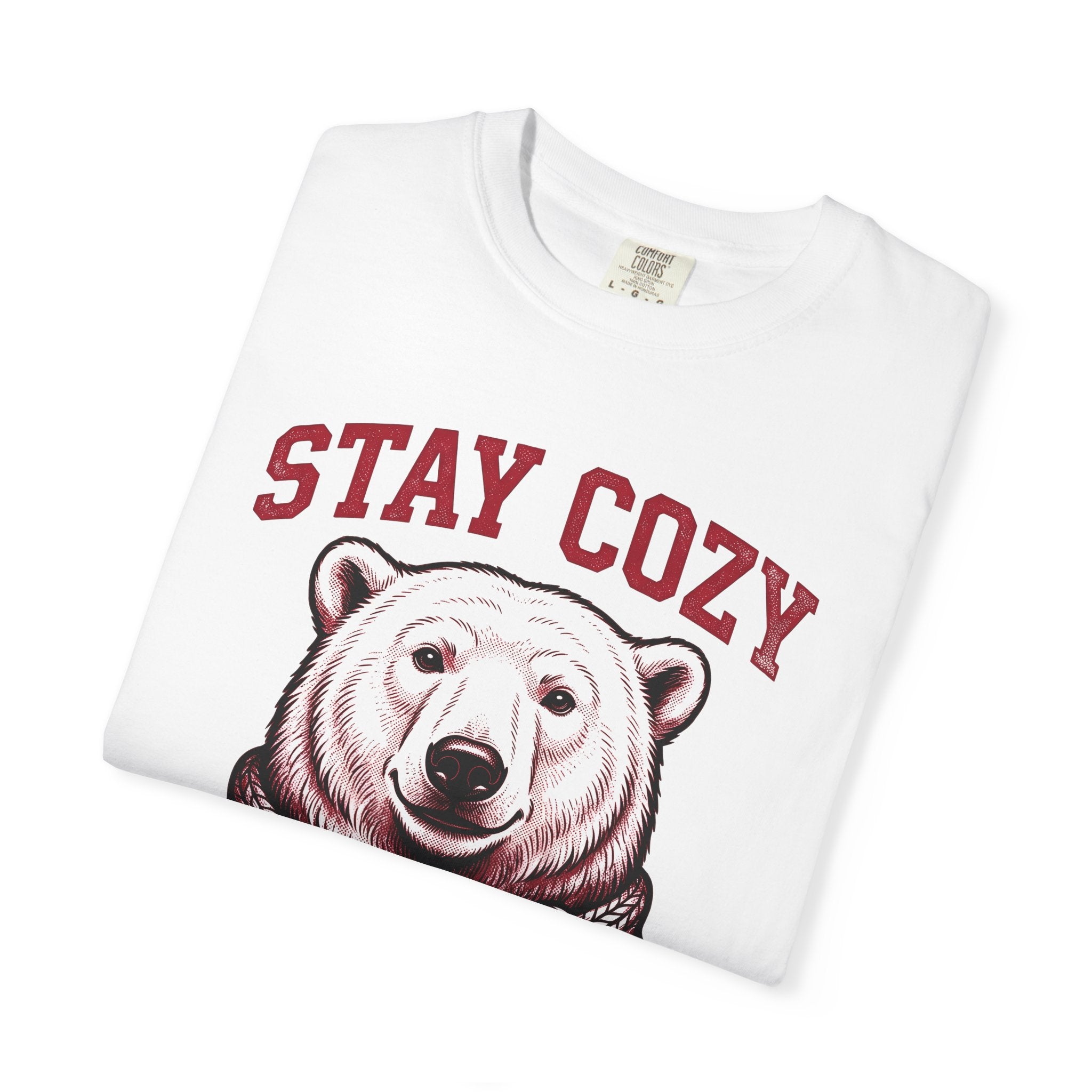 Polar Bear Shirt Christmas Winter Gift Women Vintage Tee Ursa T-Shirt Holiday Fan Retro Tshirt Frosty Graphic Hand Drawn Scarf Tshirt