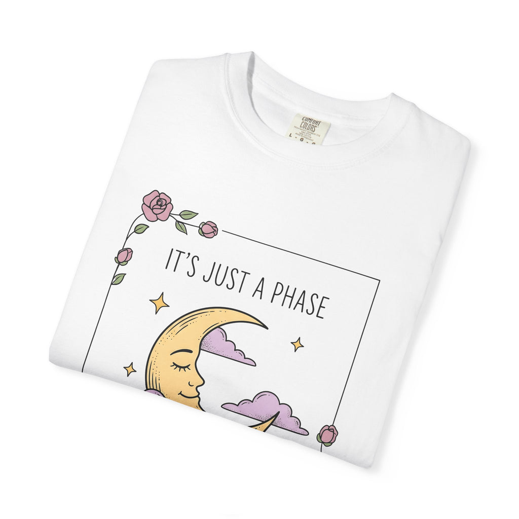 Crescent Moon Shirt Boho Chic Zodiac Gift Women Cute Tee Lunar T-Shirt Bohemian Enthusiast Kawaii Tshirt Astrology Graphic Line Art Pink
