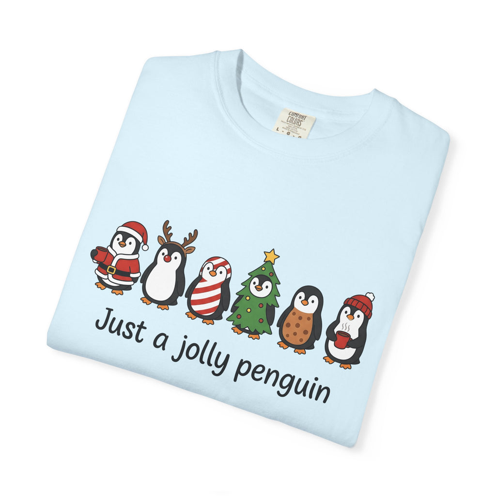 Penguin Drawing Shirt Christmas Pets Gift Women Sweet Tee Pinguin T-Shirt Xmas Fan Cartoon Tshirt Animal Graphic Animated Festive Hat Tshirt