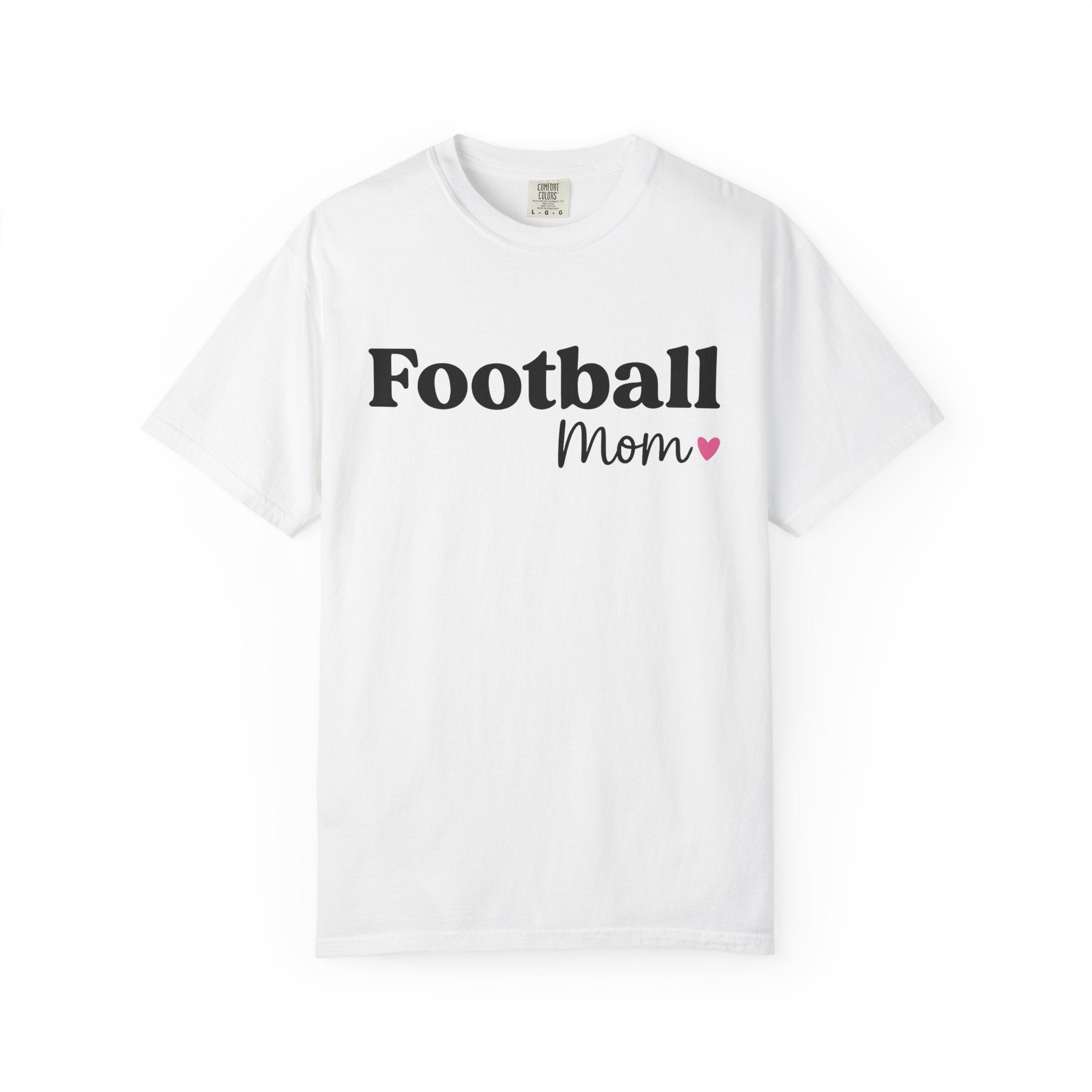 Football Mama Shirt Moms Sportswear Gift Women Sleek Tee Football Mom Mom Fan Modern Tshirt Athletic Graphic Current Heart Shape Tshirt