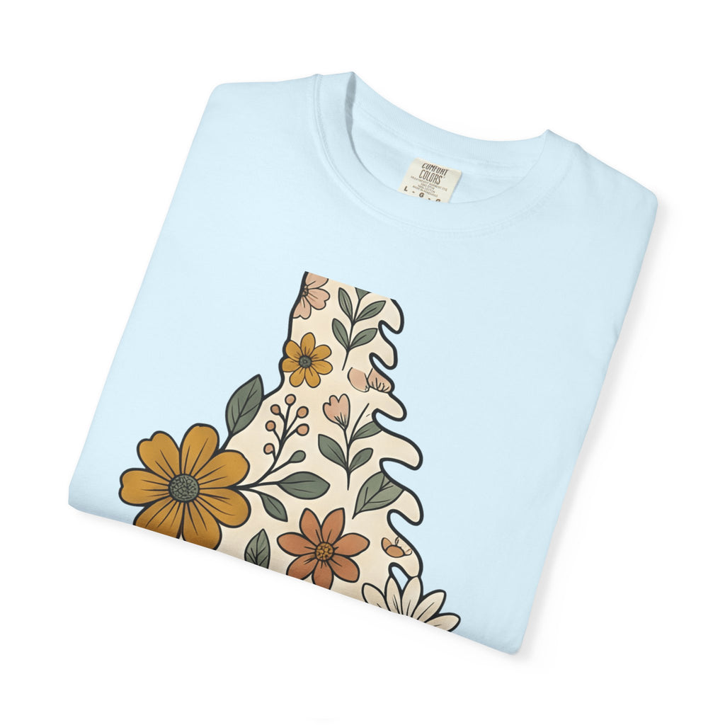 Bloom State Shape Shirt Boho Chic Wilderness Gift Women Rustic Tee Blossom T-Shirt Bohemian Enthusiast Country Tshirt Outdoor Graphic Folk