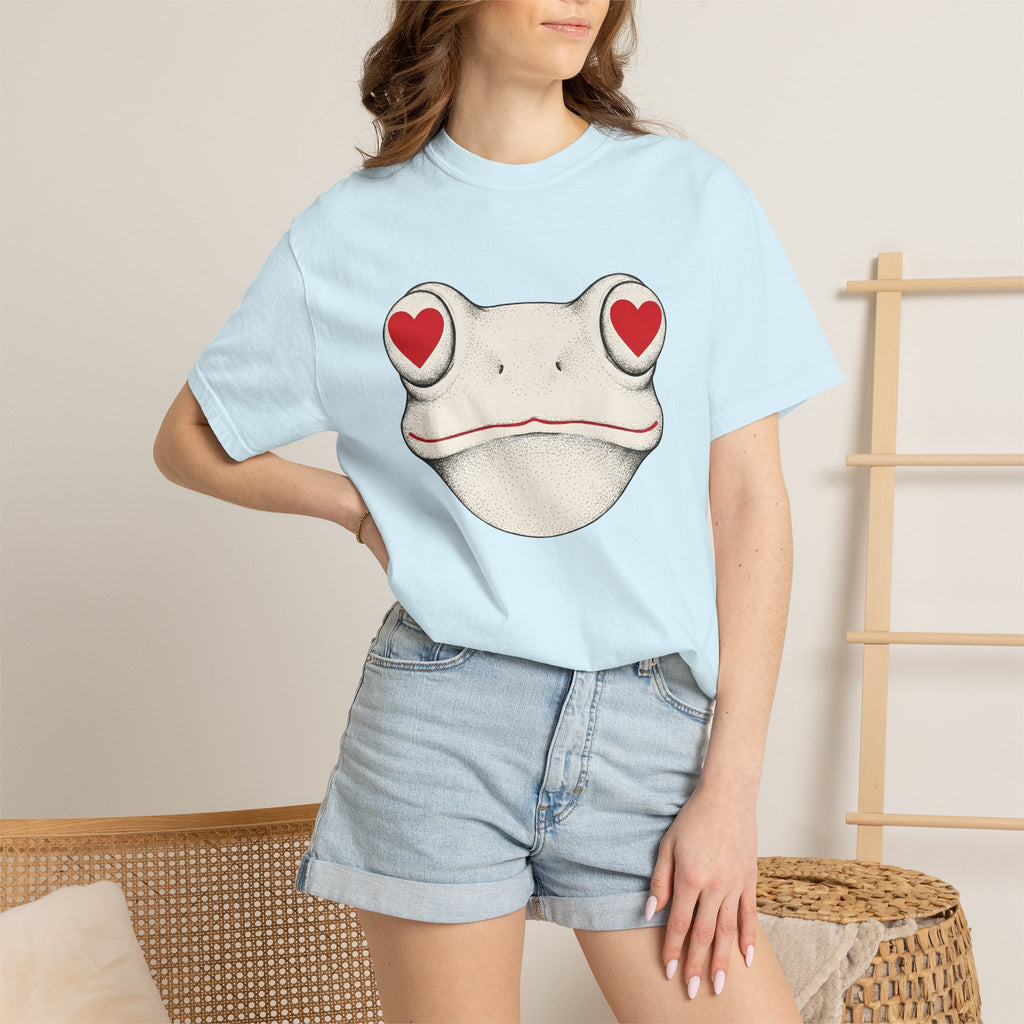 Frog Head Shirt St. Valentine's Day Wildlife Gift Women Simple Tee Toad T-Shirt Valentine Fan Minimalist Tshirt Animal Graphic Classic Love