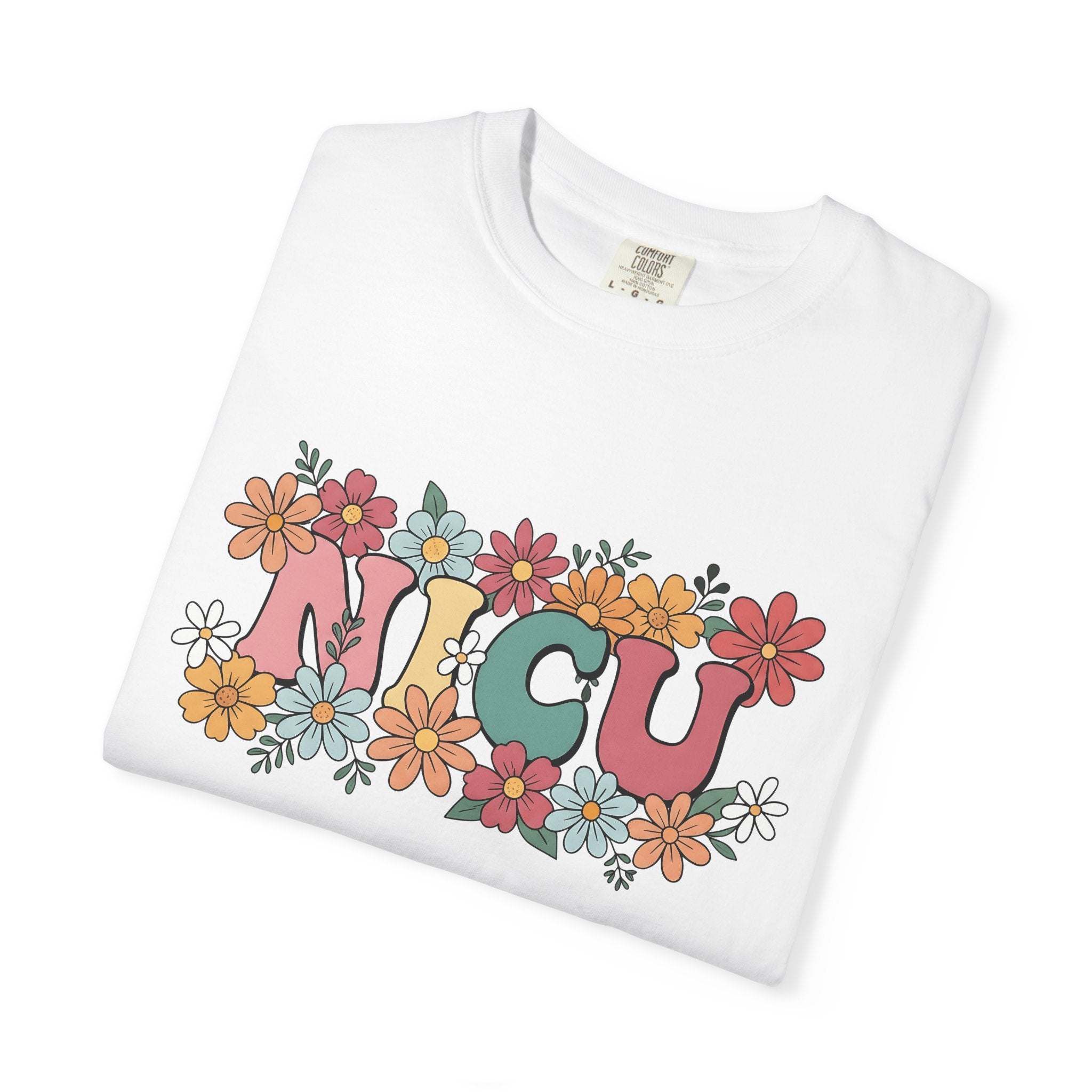 Floral Letters Shirt Nurse Hospital Gift Women Boho Tee Alphabet T-Shirt Nursing Enthusiast Bohemian Tshirt Medical Graphic Retro Daisies
