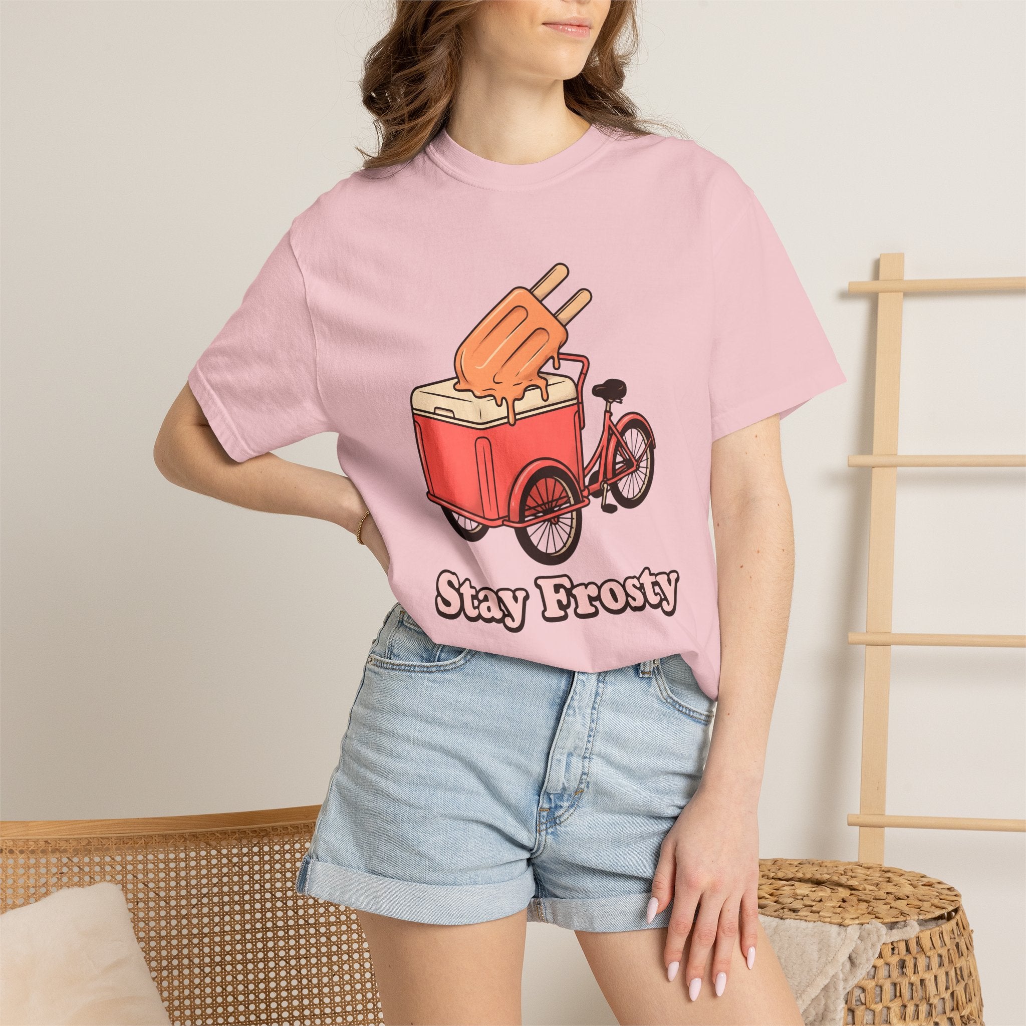 Ice Cream Cart Shirt Desserts Beach Gift Women Comic Tee Ice Cream Van T-Shirt Sweets Fan Cartoon Tshirt Coastal Graphic Vintage Bike Tshirt