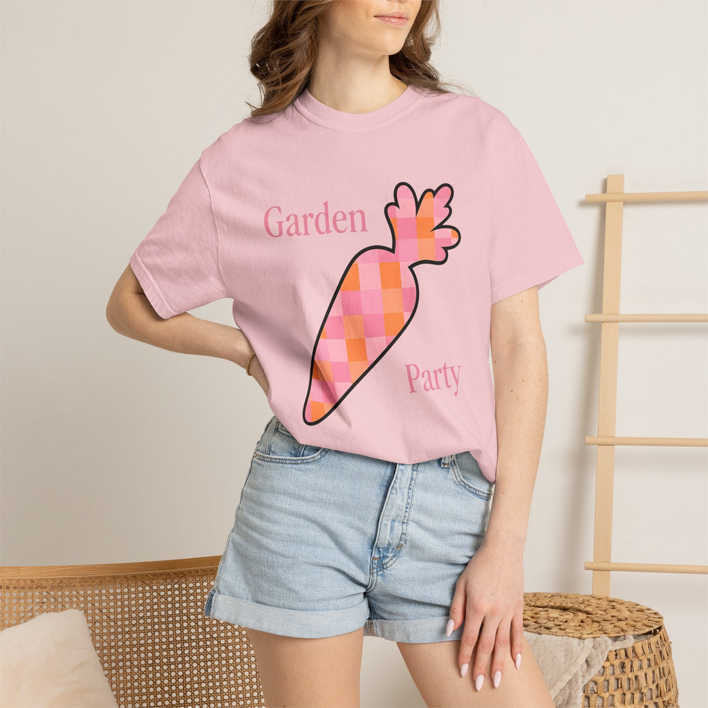 Tartan Carrot Shirt Easter Botany Gift Women Vintage Tee Carrot Top T-Shirt Easter Fan Retro Tshirt Floral Graphic Sleek Muted Plaid Motif