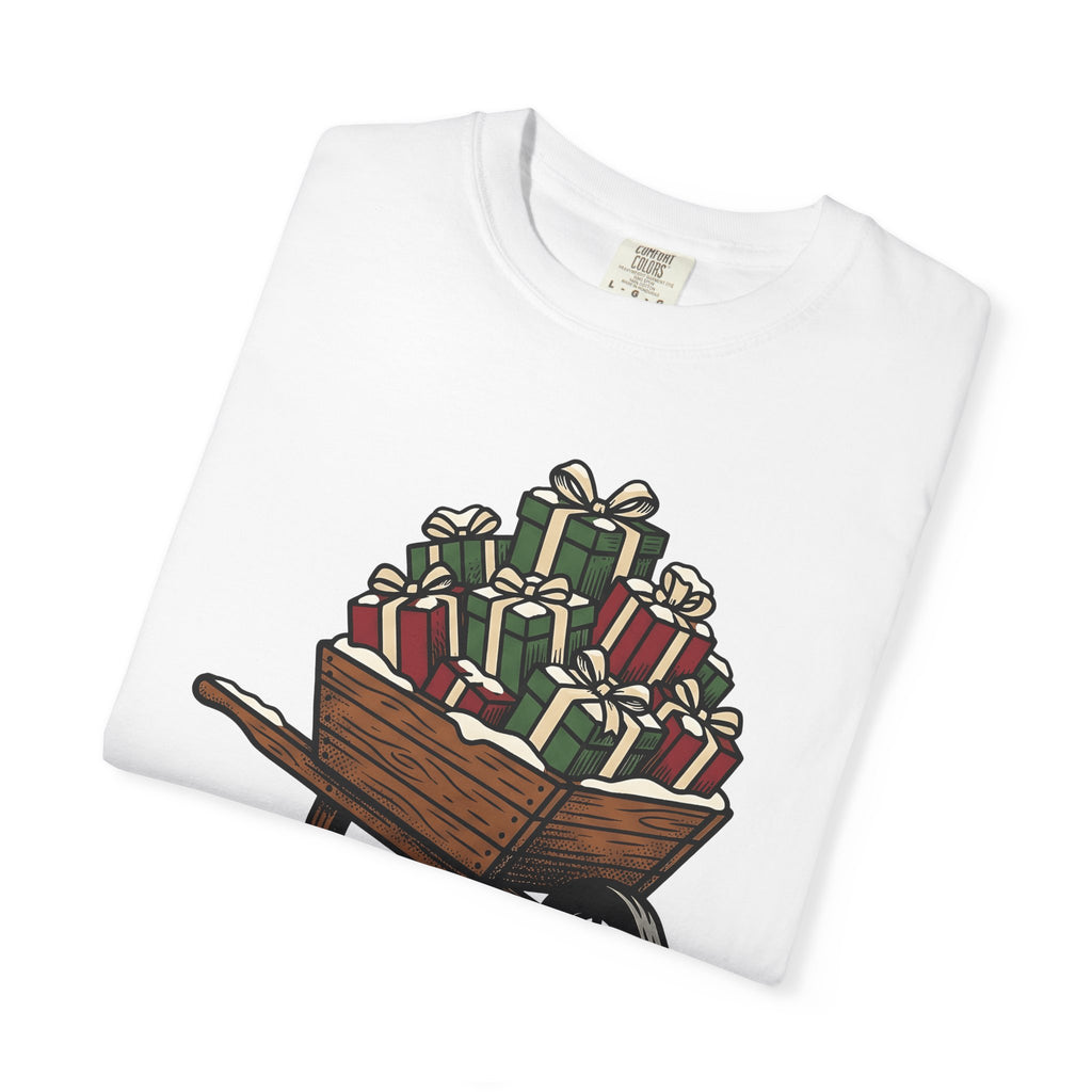 Garden Wheelbarrow Gifts Shirt Christmas Festivity Gift Women Classic Tee Wheelbarrow T-Shirt Holiday Fan Vintage Tshirt Celebration Graphic